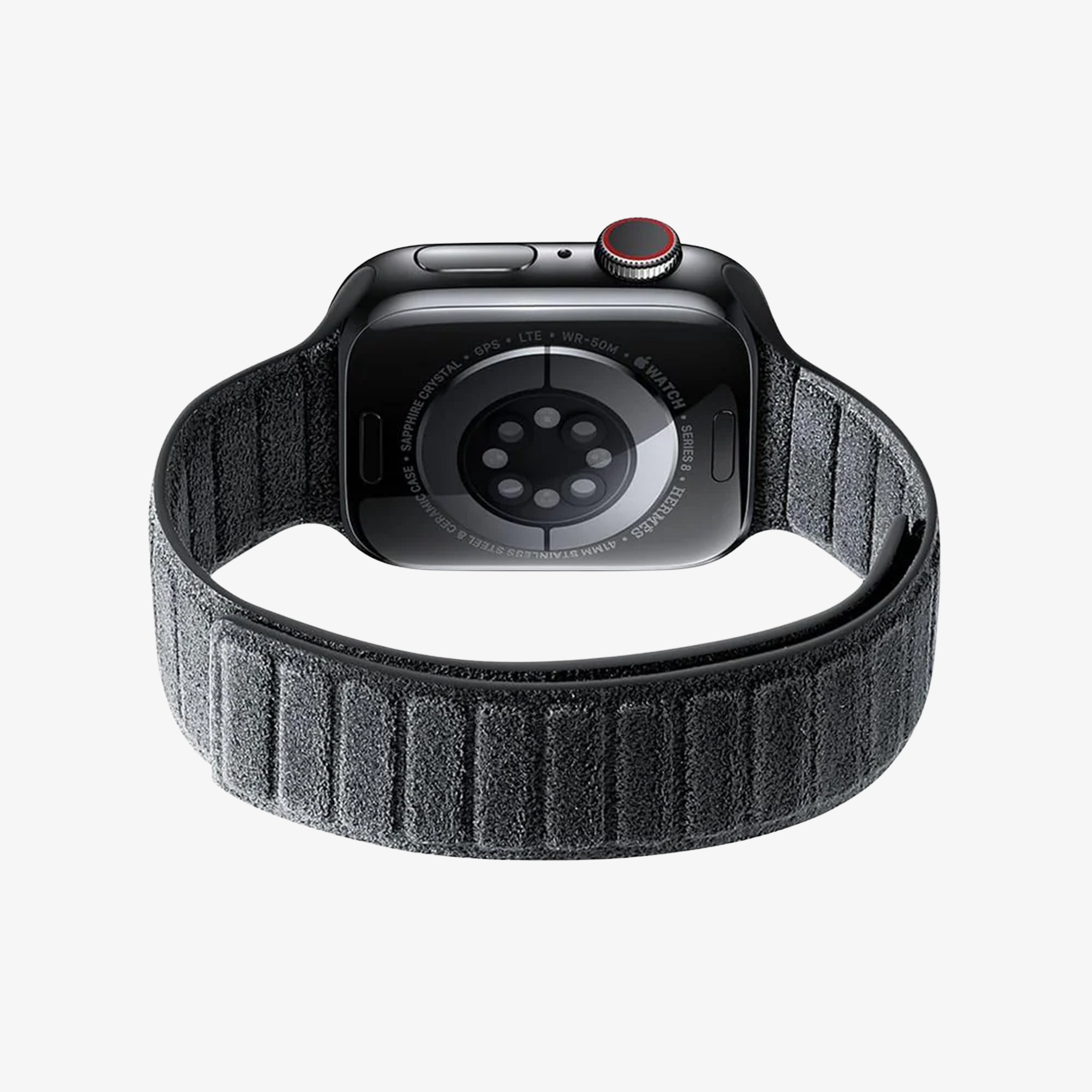 Bracelet Apple Watch en Alcantara - Gris sidéral - 42/44/45/46 mm & Ultra (49 mm)