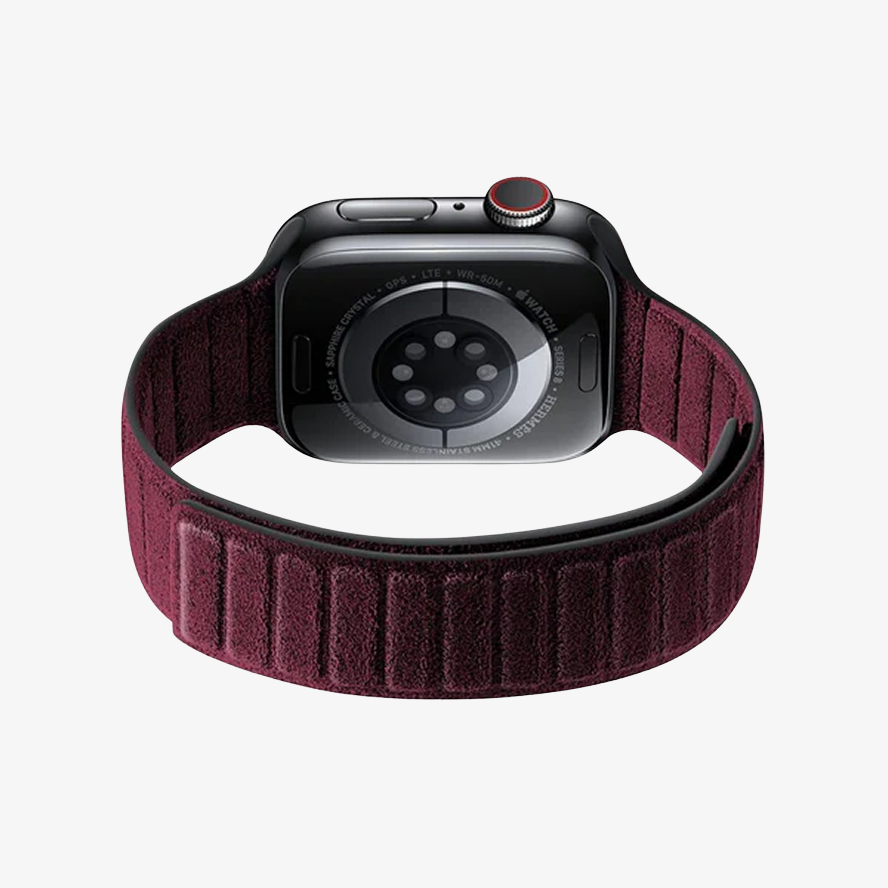Bracelet Apple Watch en Alcantara - Rouge bordeaux - 38/40/41/42 mm