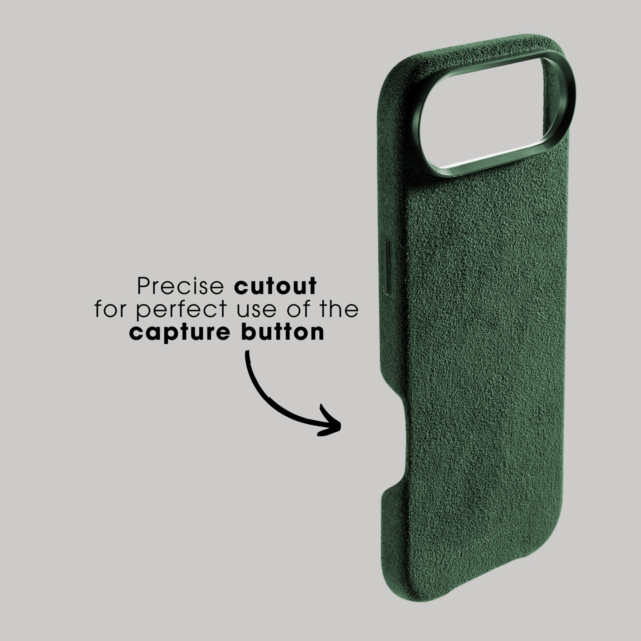 iPhone 17 Air - Coque en Alcantara - Vert nuit