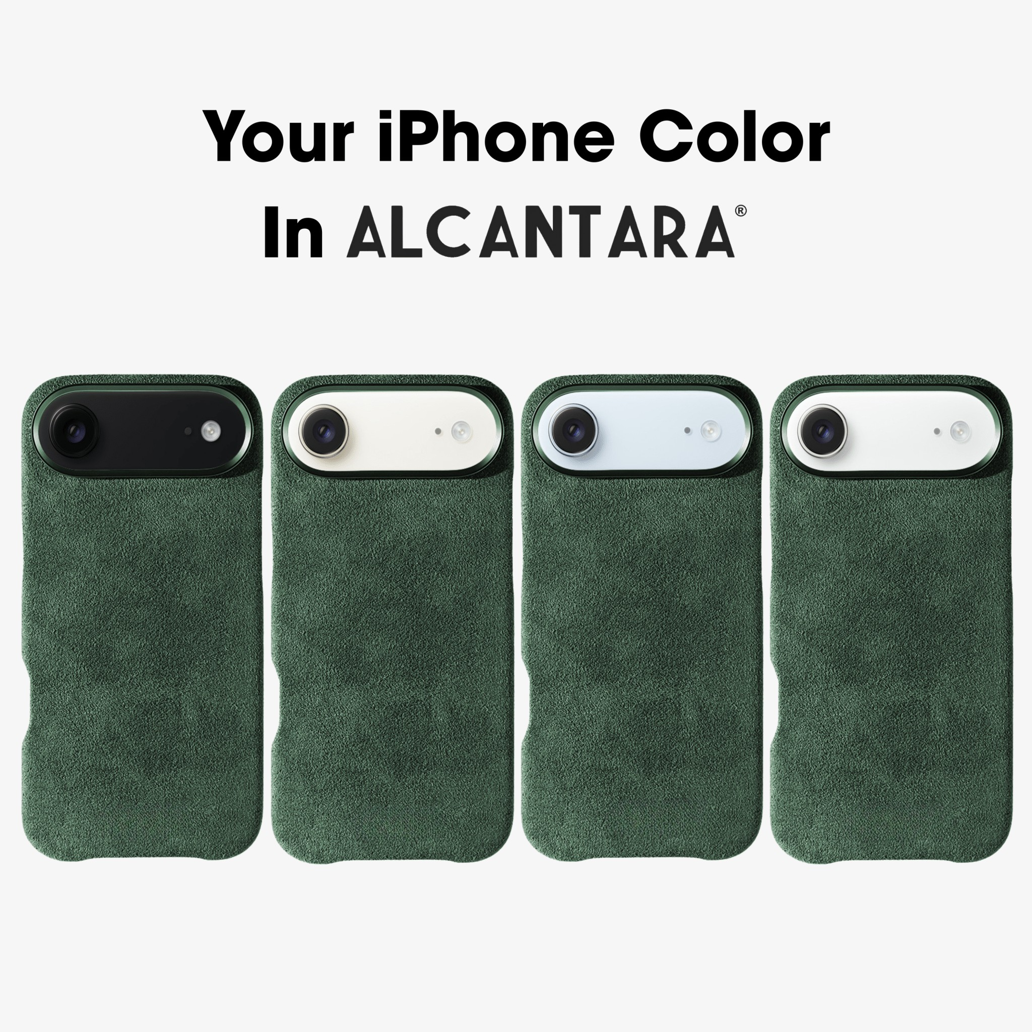 iPhone 17 Air - Coque en Alcantara - Vert nuit