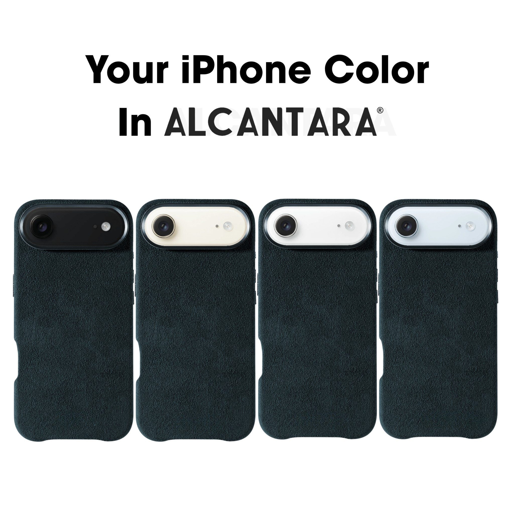 iPhone 17 Air - Coque en Alcantara - Bleu marine