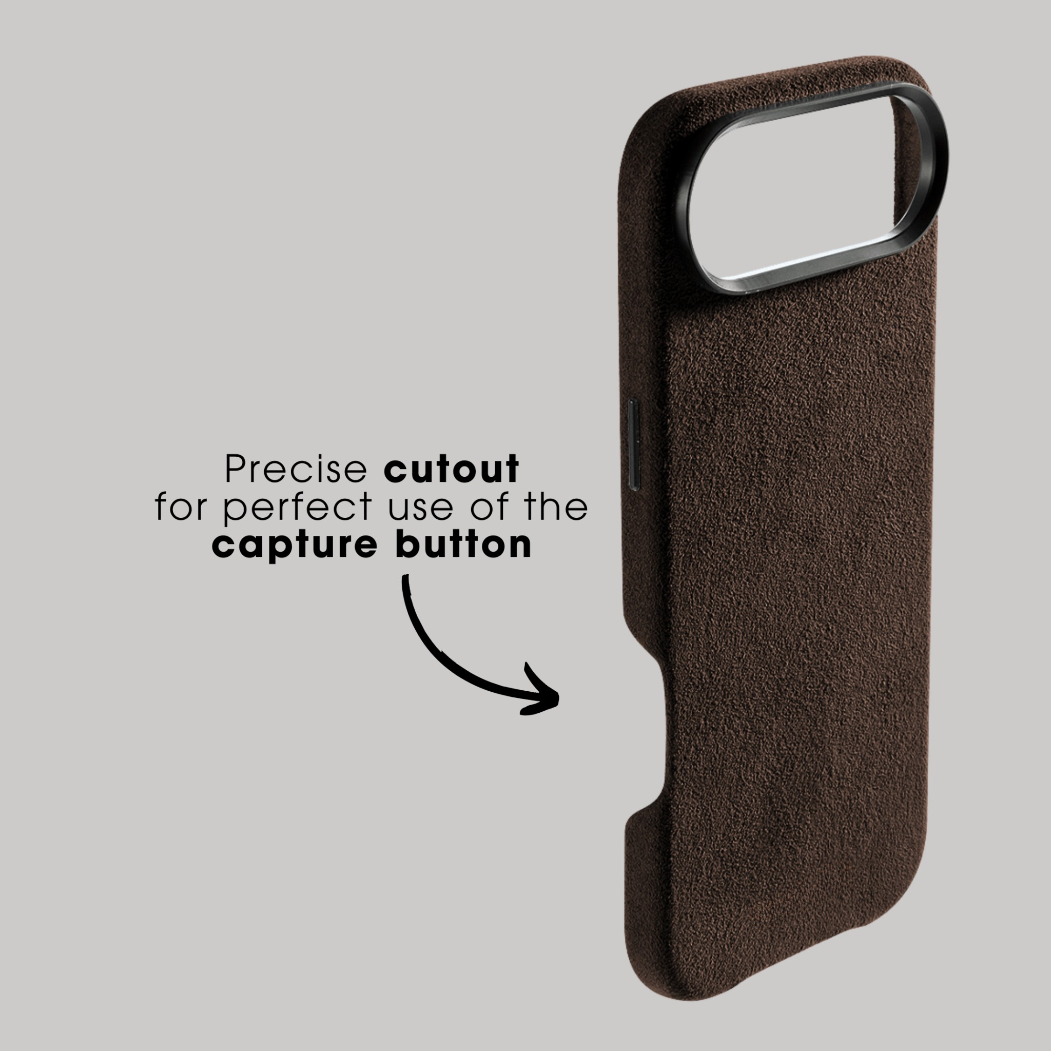 iPhone 17 Air - Coque Alcantara - Marron chocolat