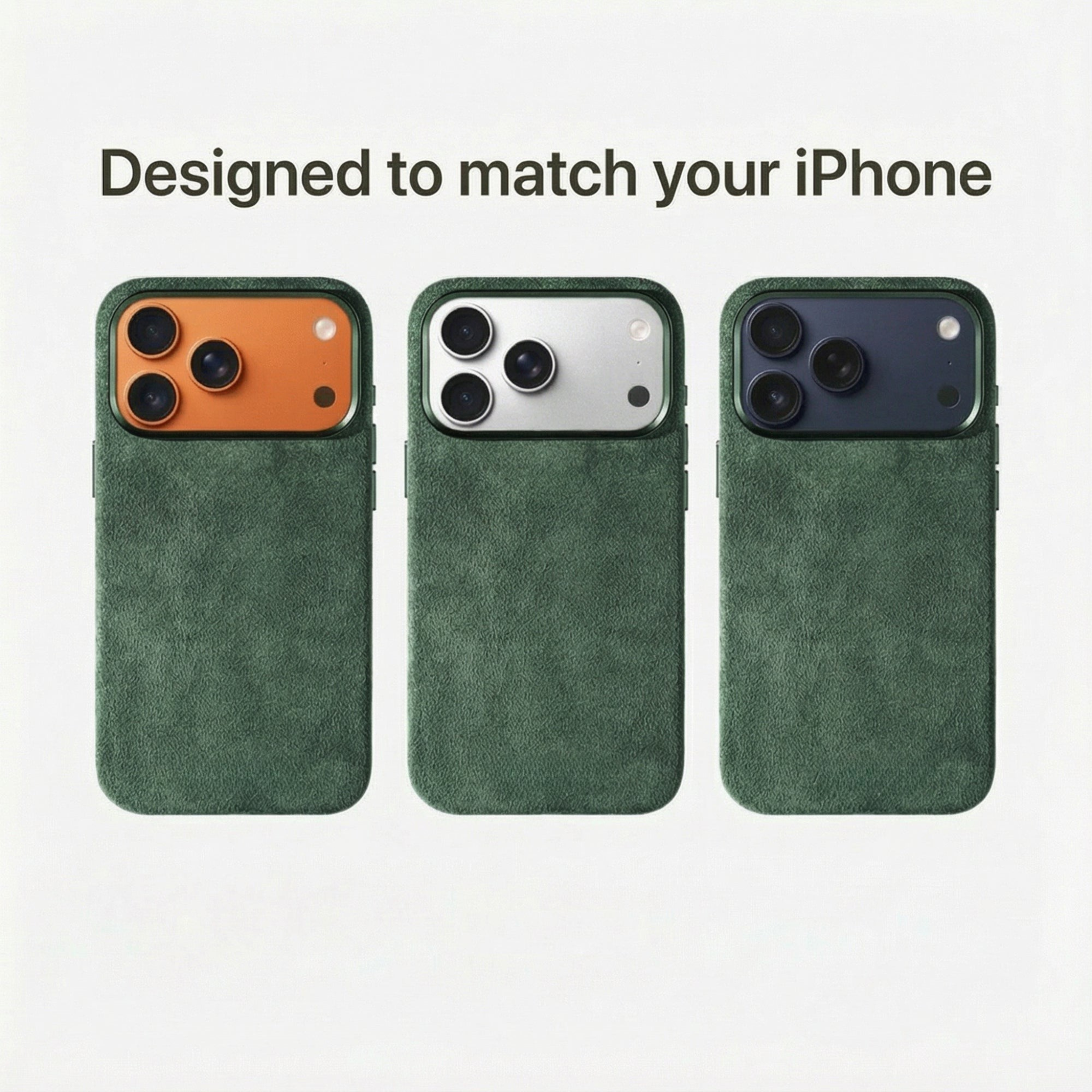 iPhone 17 Pro - Coque Alcantara - Vert nuit