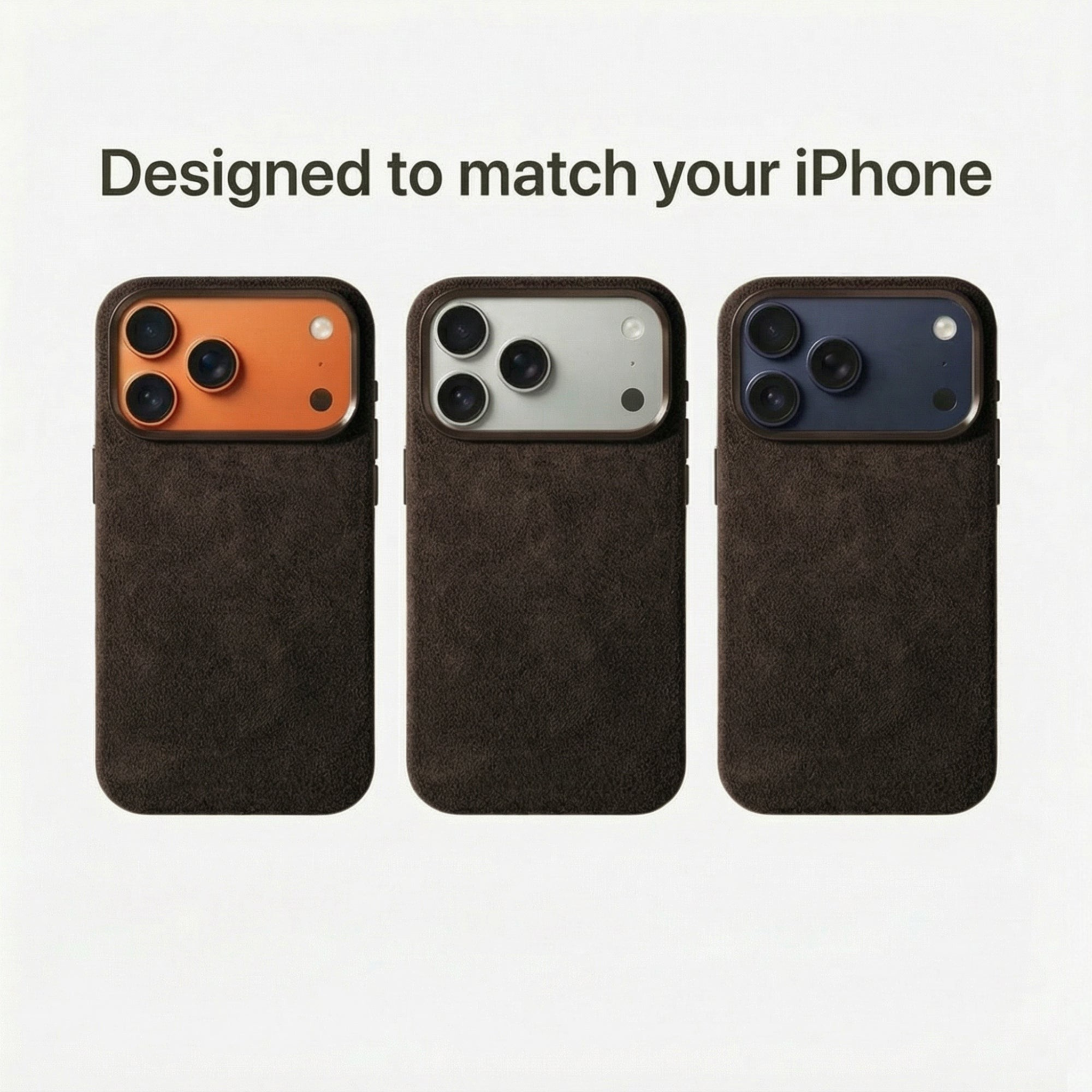 iPhone 17 Pro - Coque Alcantara - Marron chocolat