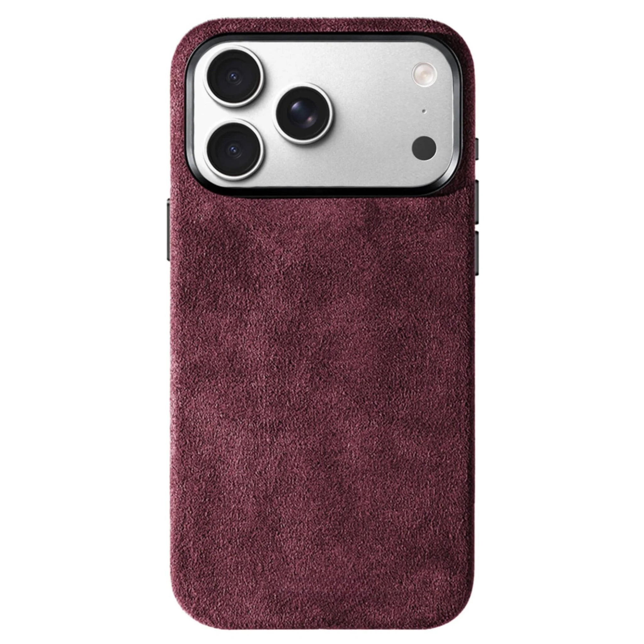 iPhone 17 Pro - Coque en Alcantara - Rouge bordeaux
