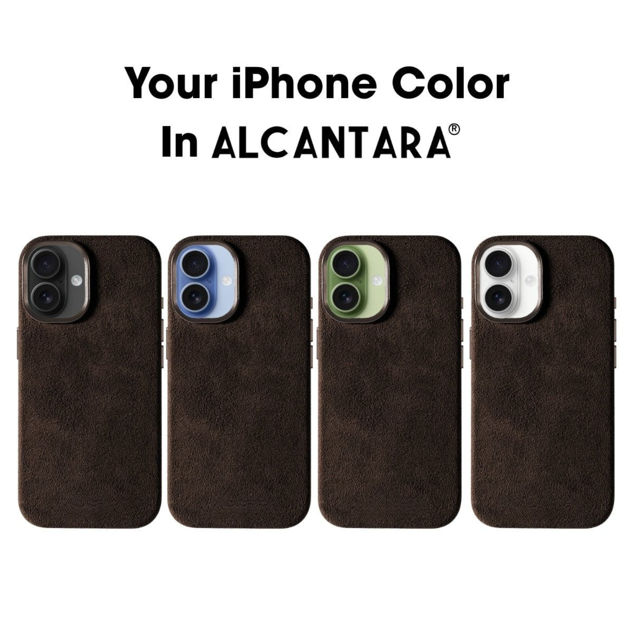 iPhone 17 - Coque Alcantara - Marron chocolat