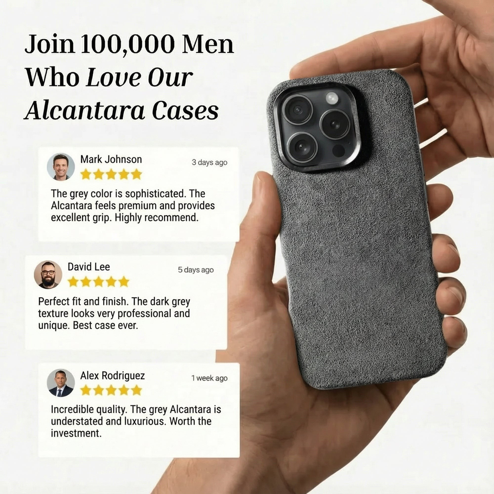 iPhone 16 Pro Max - Coque Alcantara - Gris Nardo