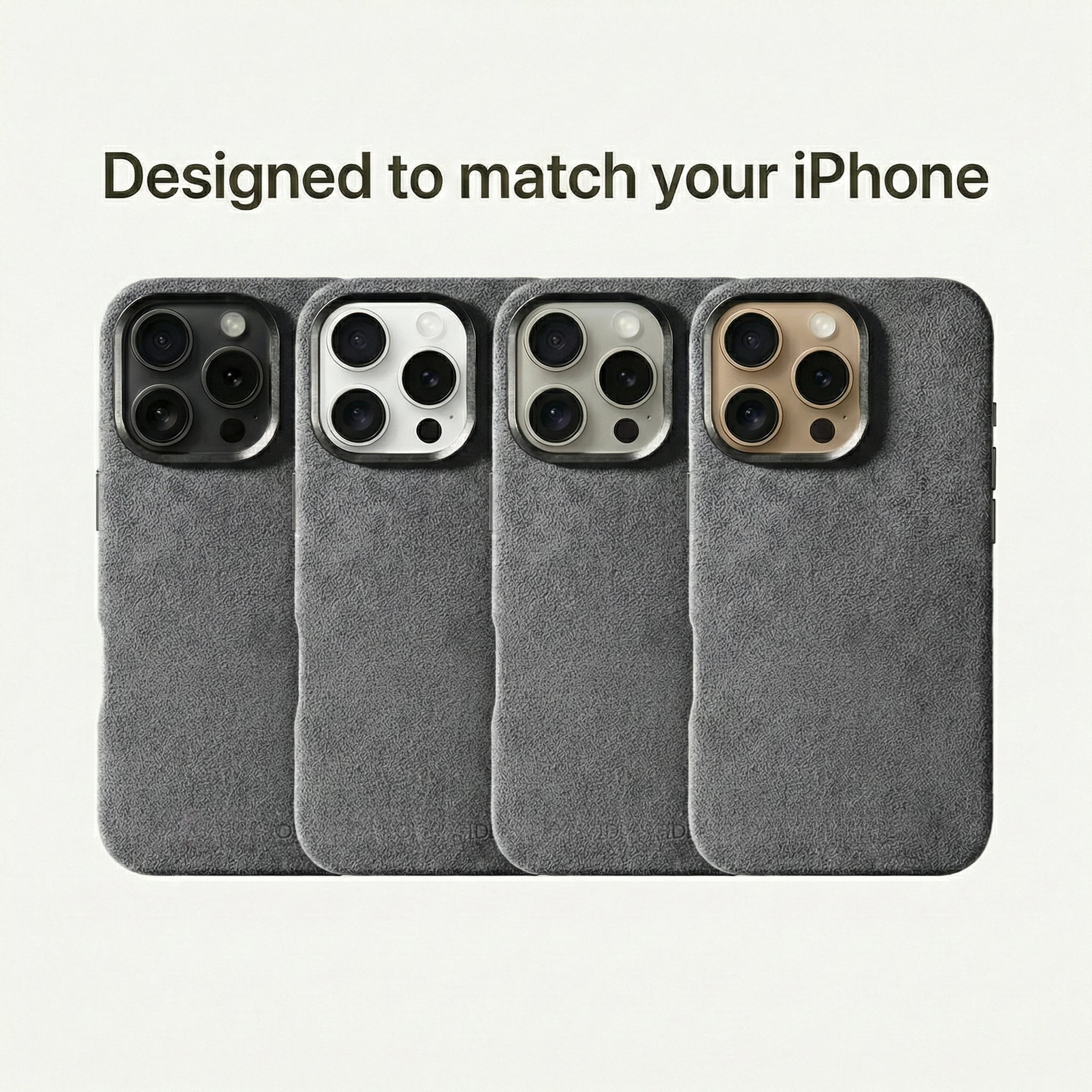iPhone 16 Pro - Coque Alcantara - Gris Nardo