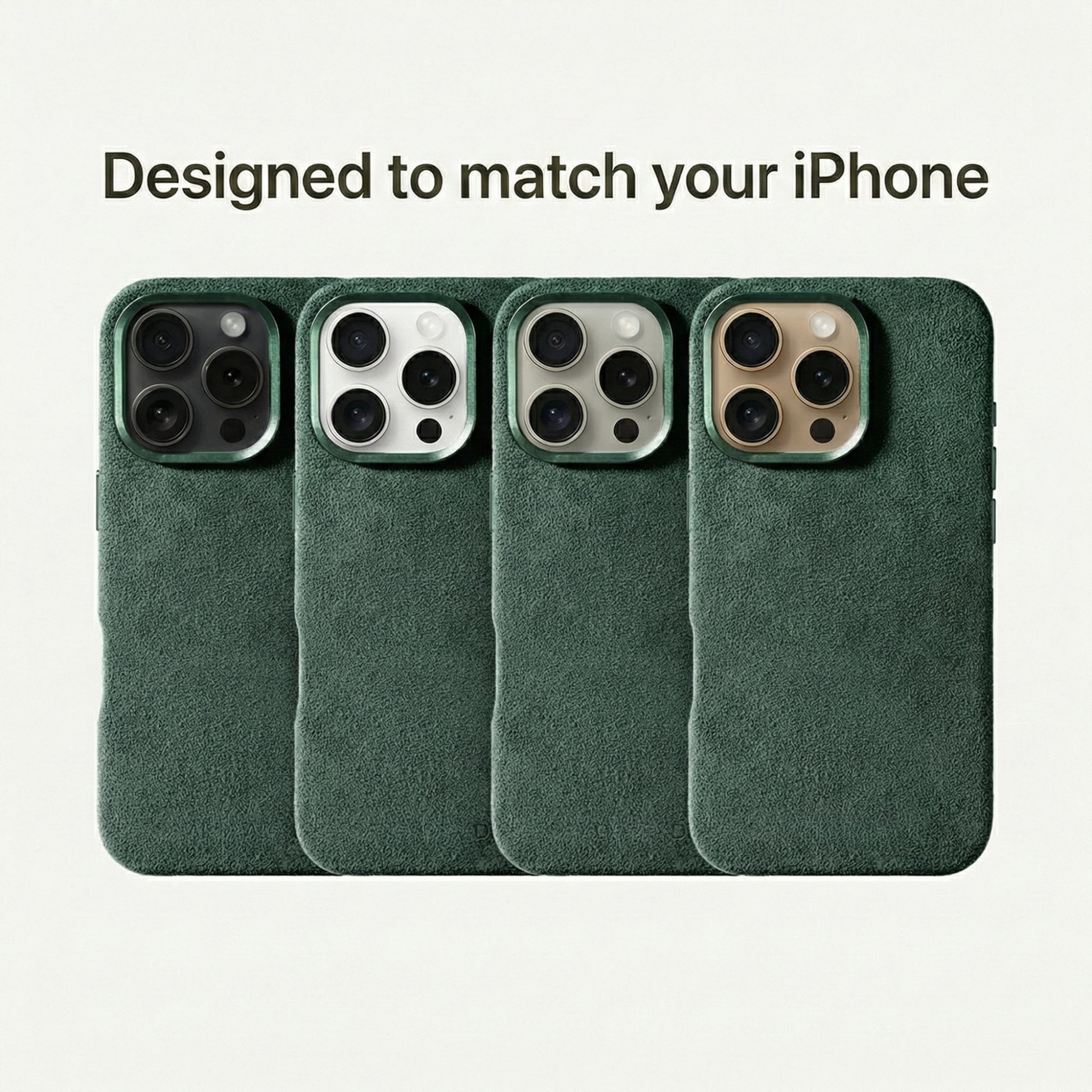 iPhone 16 Pro - Coque Alcantara - Vert nuit