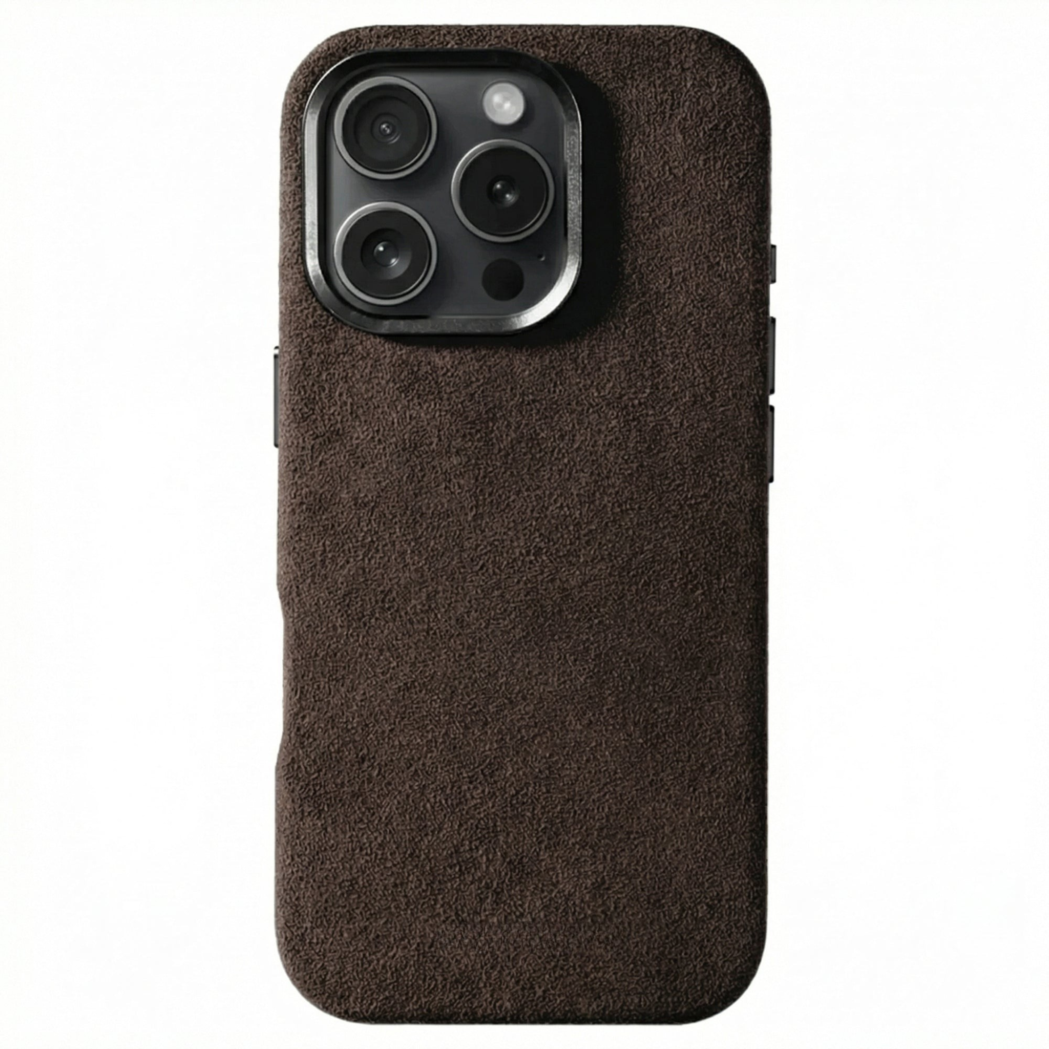 iPhone 16 Pro - Coque Alcantara - Marron Chocolat