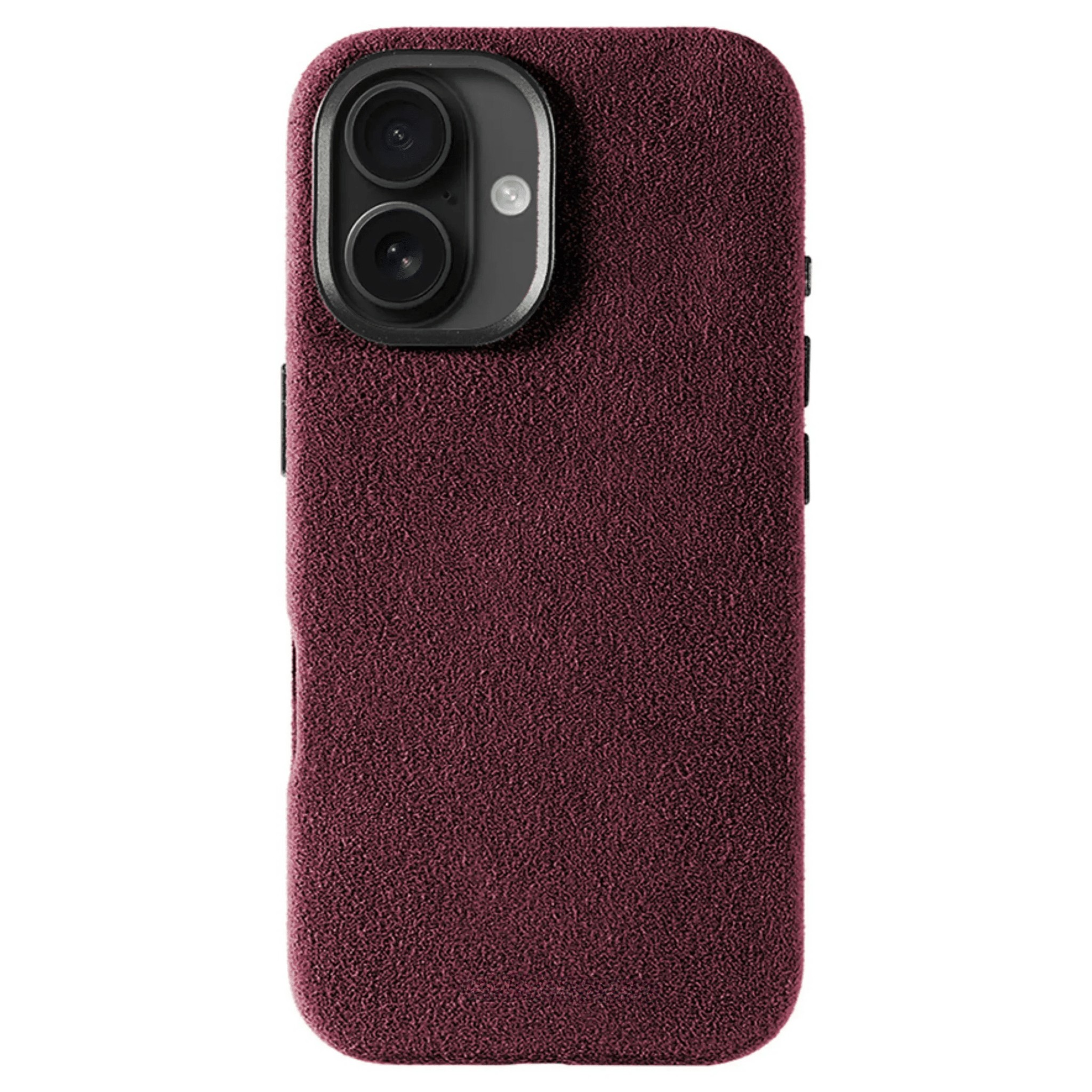 iPhone 16 - Coque Alcantara - Rouge Bordeaux