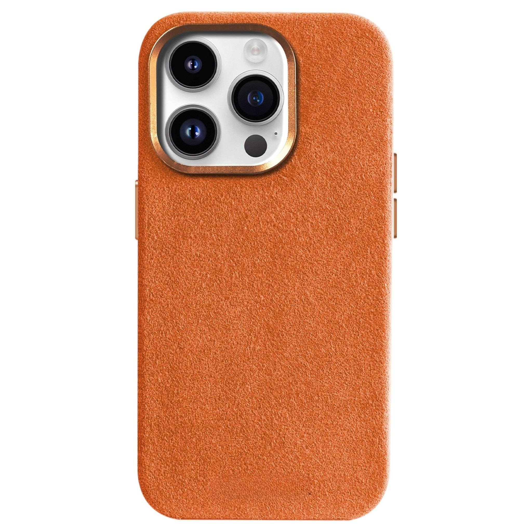 iPhone 13 Pro Max - Coque en Alcantara - Orange