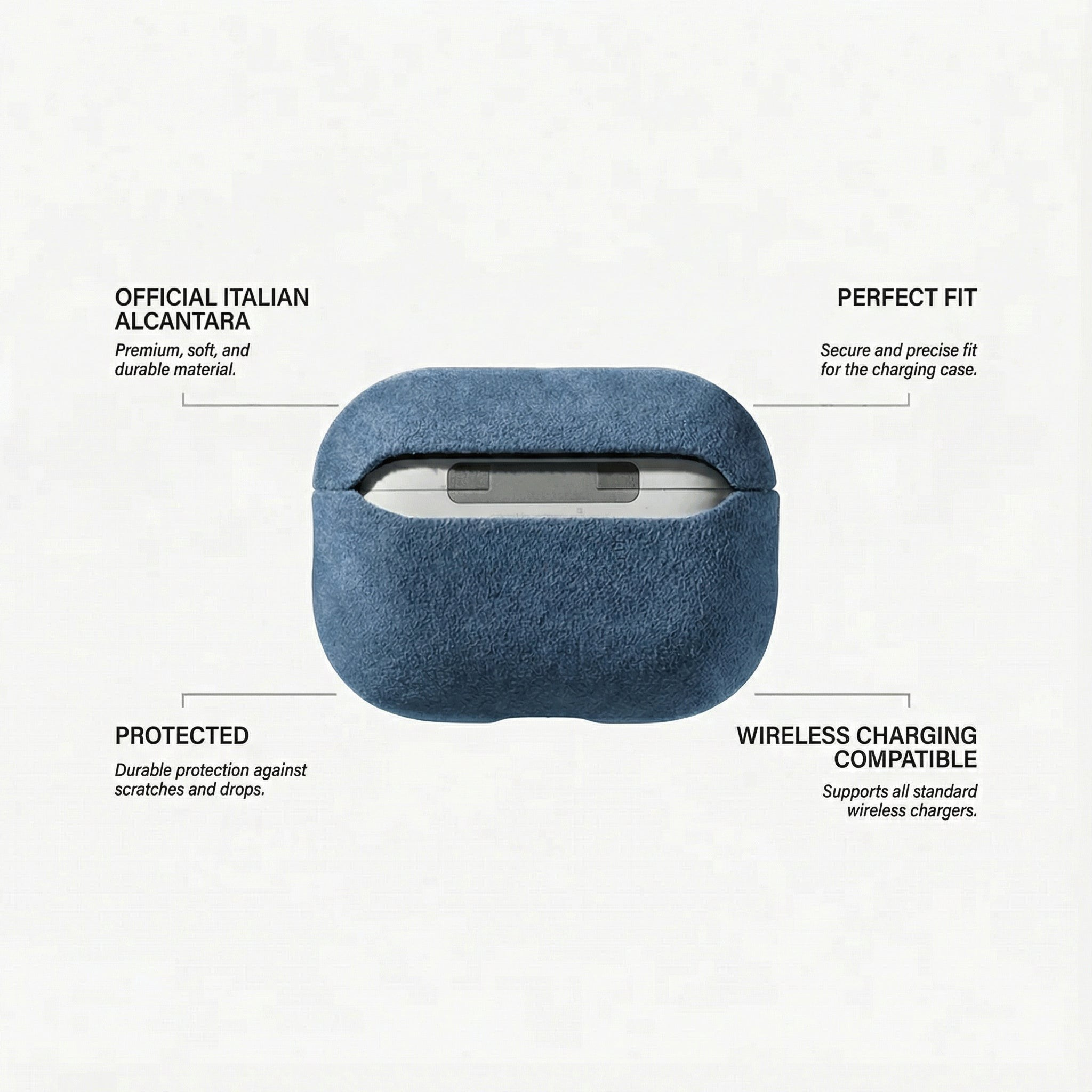 Coque Alcantara pour AirPods Pro - Bleu océan