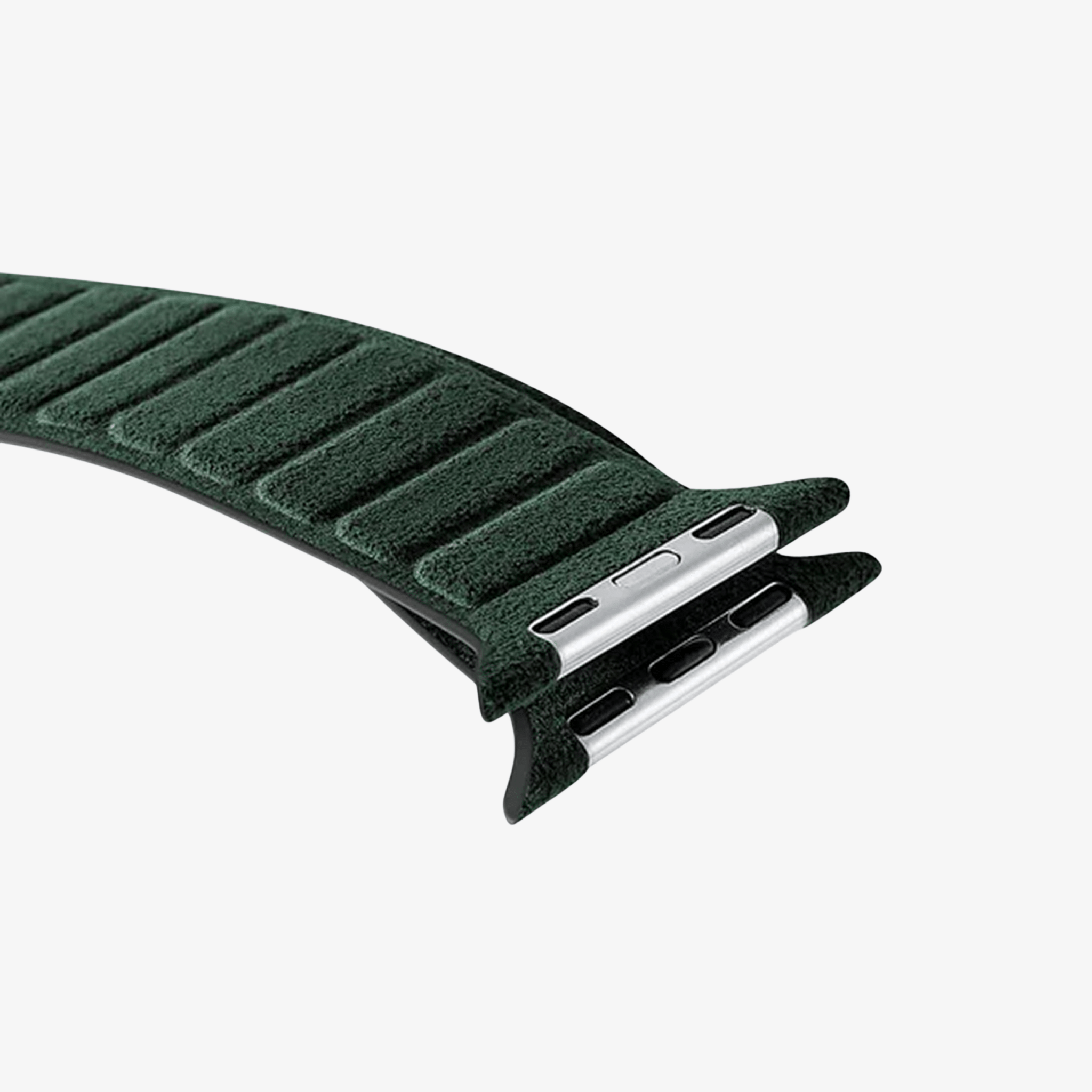 Bracelet Apple Watch en Alcantara - Vert nuit - 42/44/45/46 mm & Ultra (49 mm)