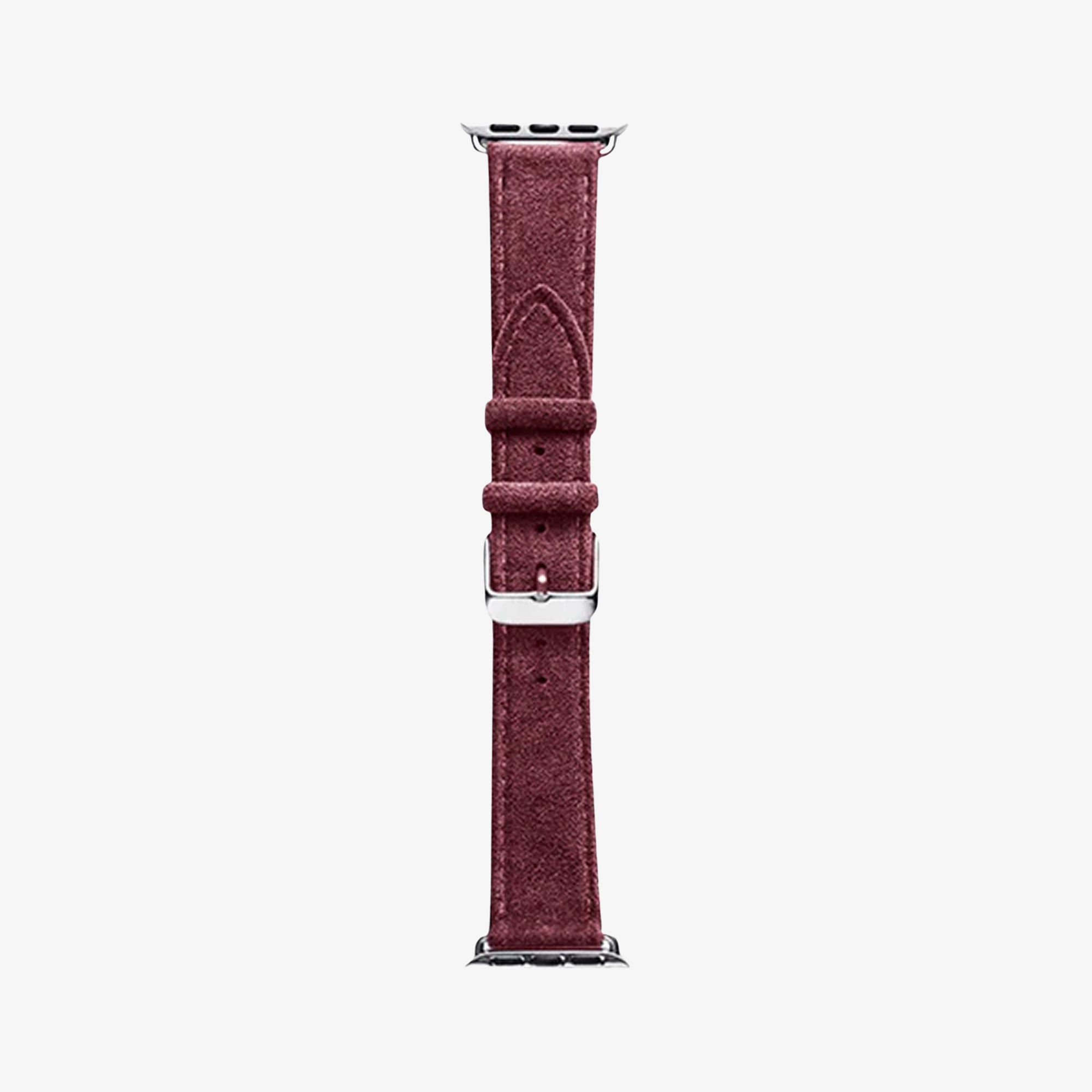 Bracelet Apple Watch en Alcantara avec boucle - Rouge bordeaux - 38/40/41/42 mm