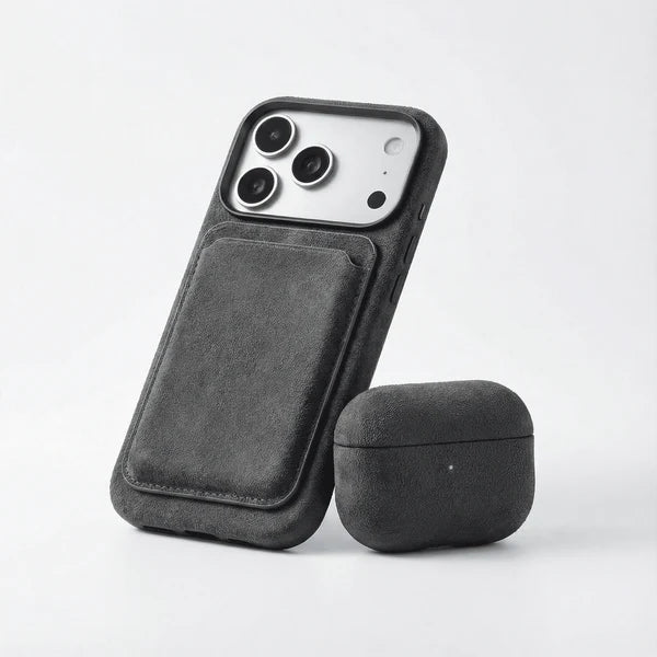 Portefeuille MagSafe en Alcantara - Gris sidéral