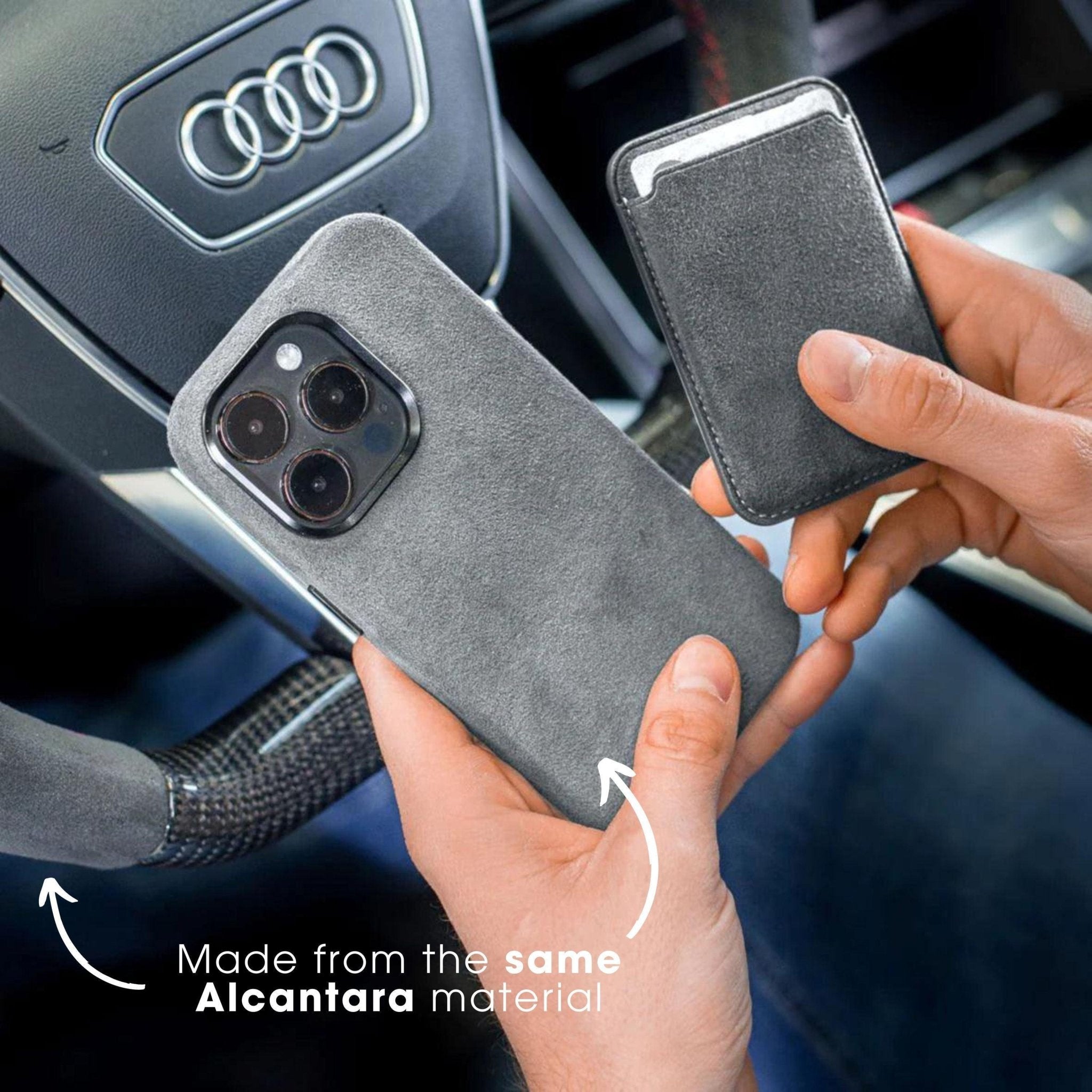iPhone 14 Pro - Coque Alcantara - Gris Nardo