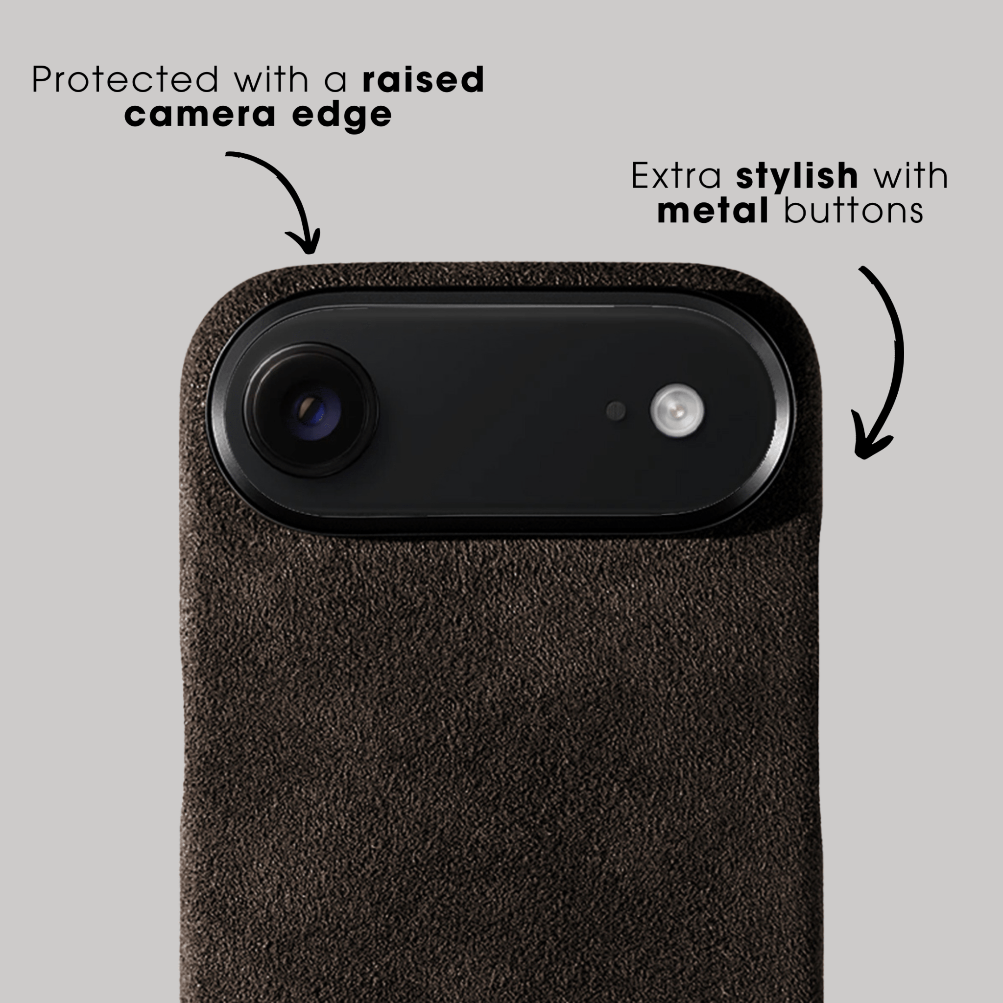 iPhone 17 Air - Coque Alcantara - Marron chocolat