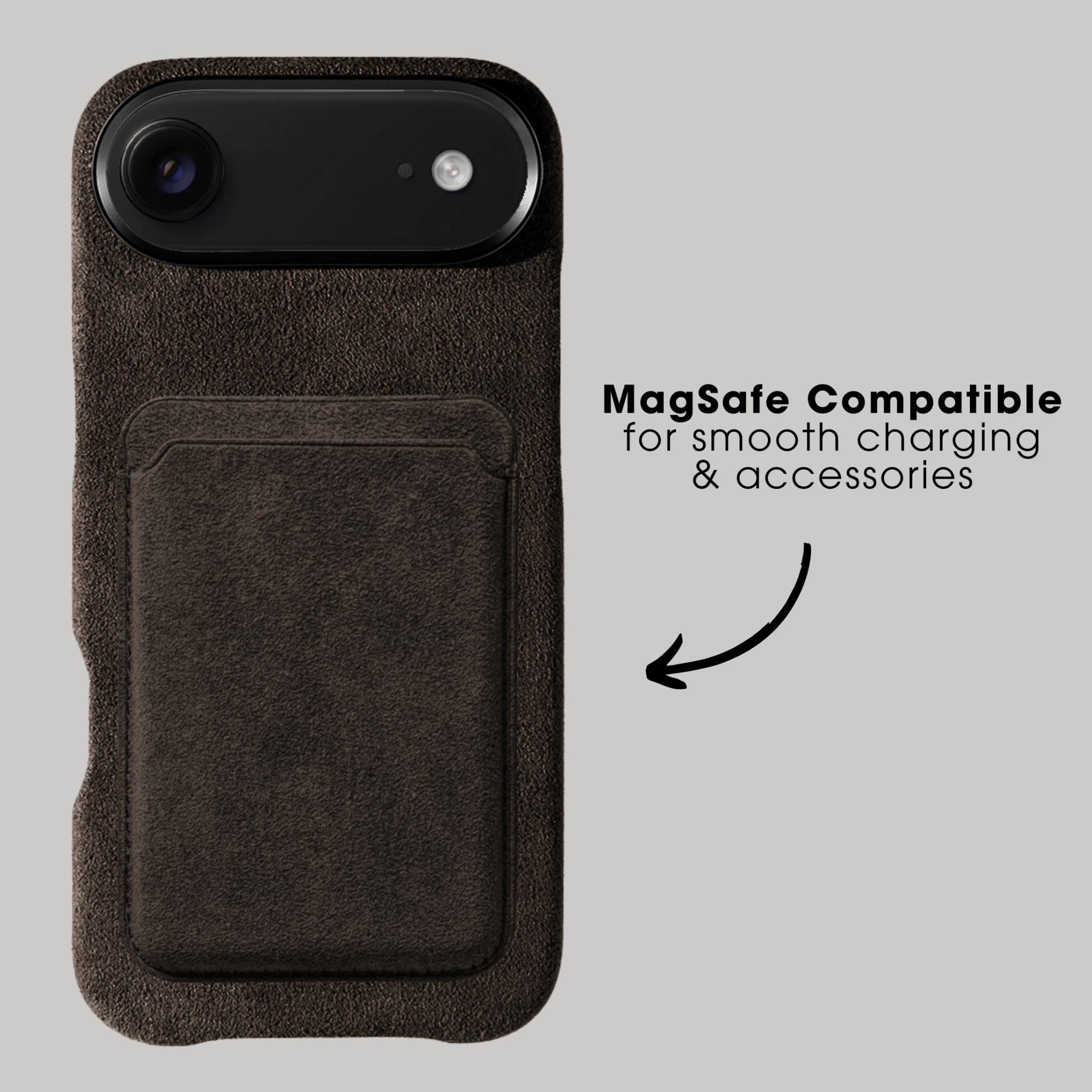 iPhone 17 Air - Coque Alcantara - Marron chocolat