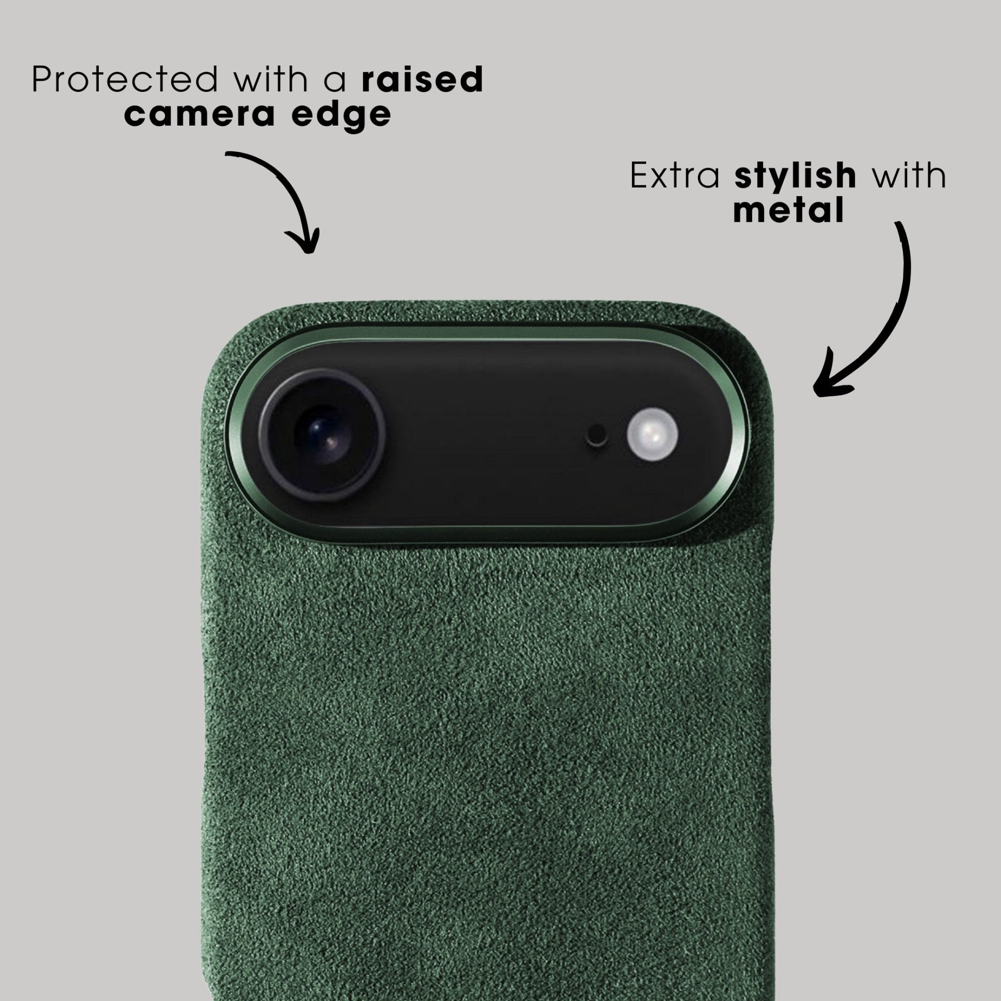 iPhone 17 Air - Coque en Alcantara - Vert nuit