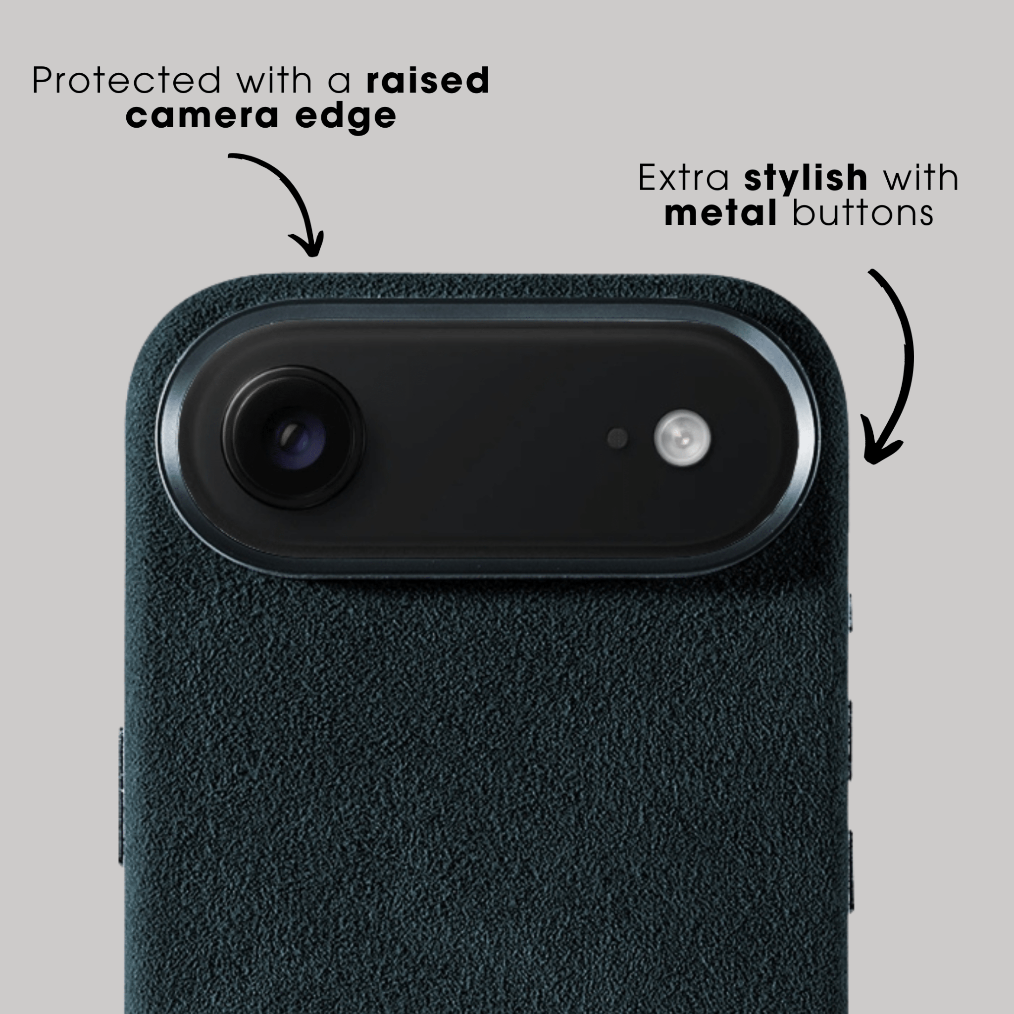 iPhone 17 Air - Coque en Alcantara - Bleu marine