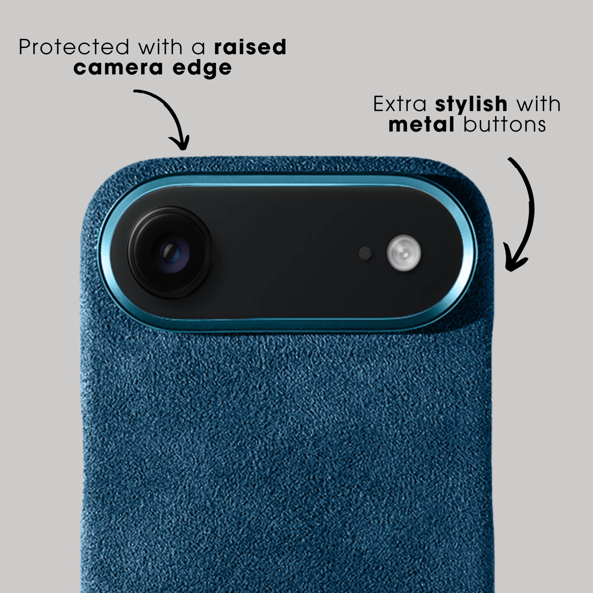 iPhone 17 Air - Coque Alcantara - Bleu Océan