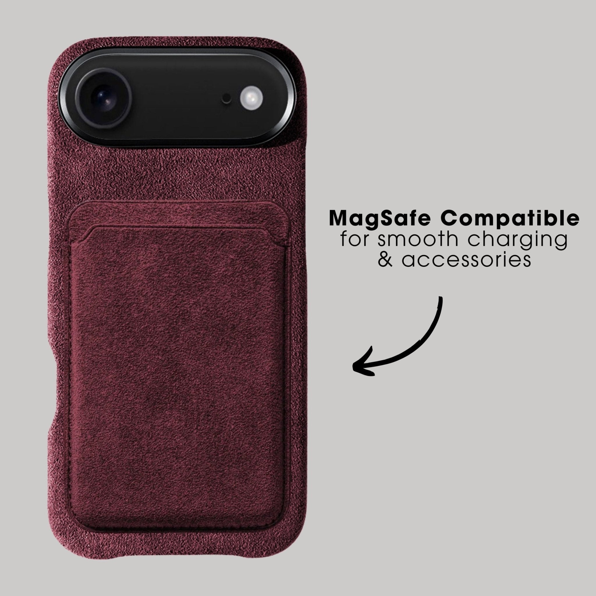 iPhone 17 Air - Coque Alcantara - Rouge Bordeaux
