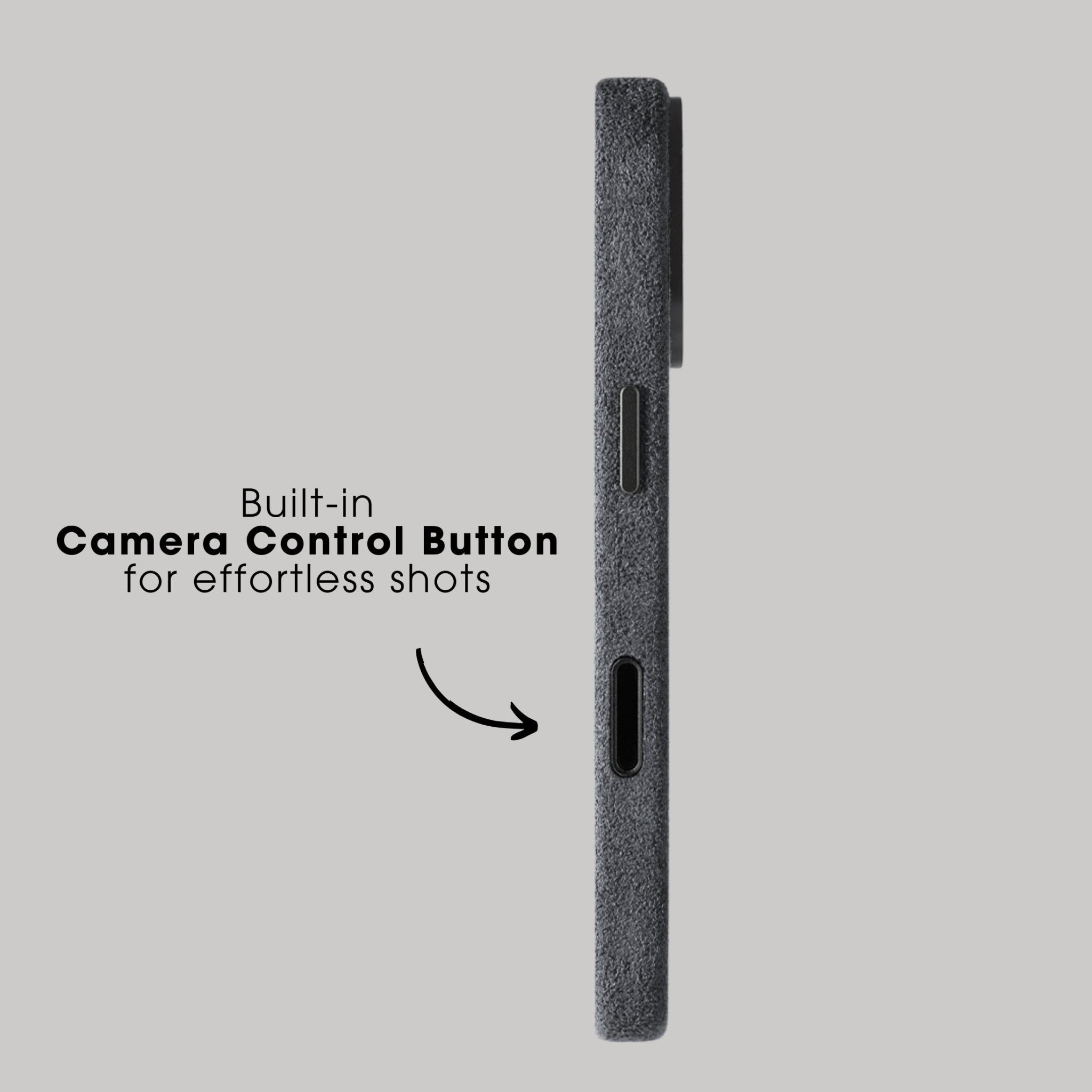 iPhone 17 - Coque en Alcantara - Gris sidéral
