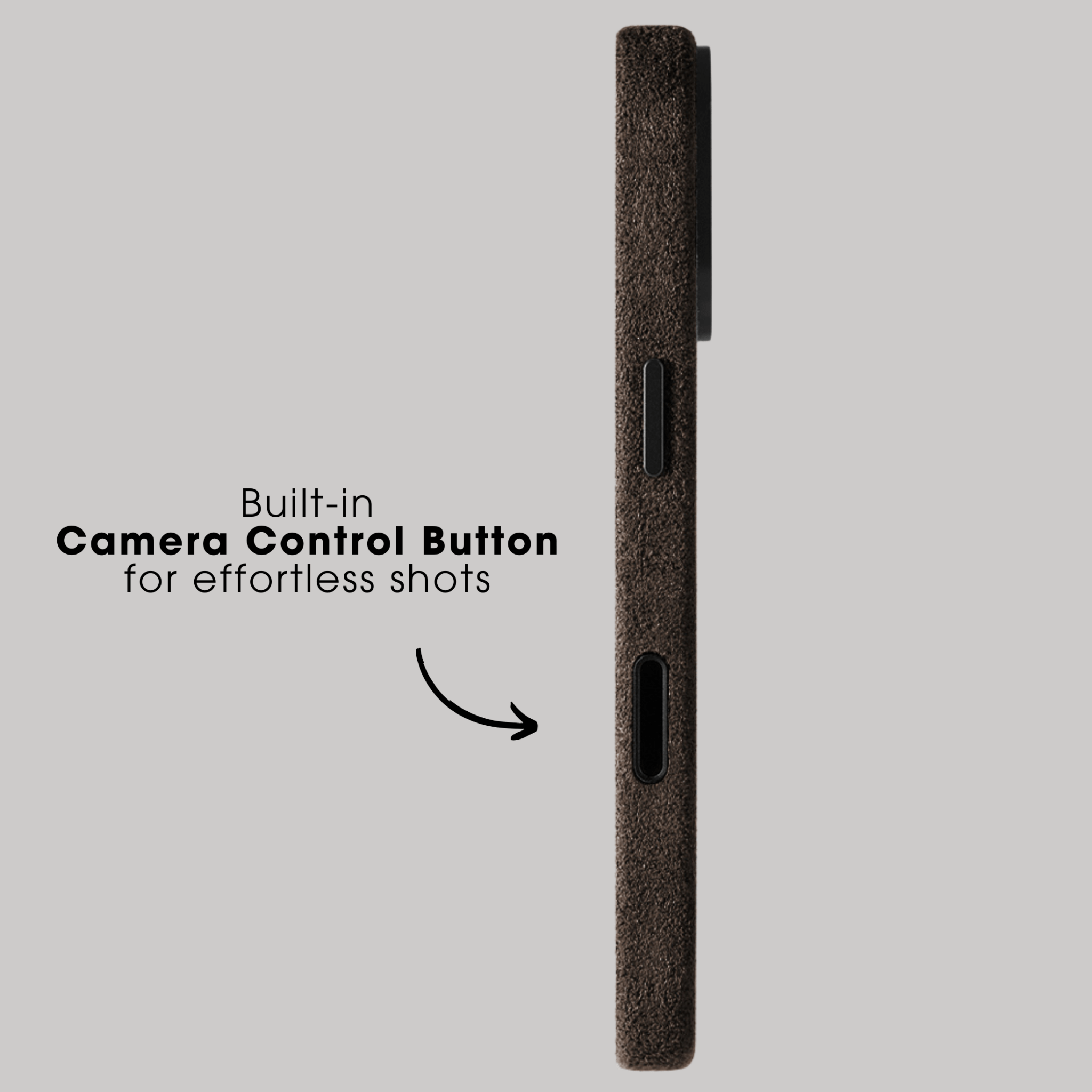 iPhone 17 - Coque Alcantara - Marron chocolat