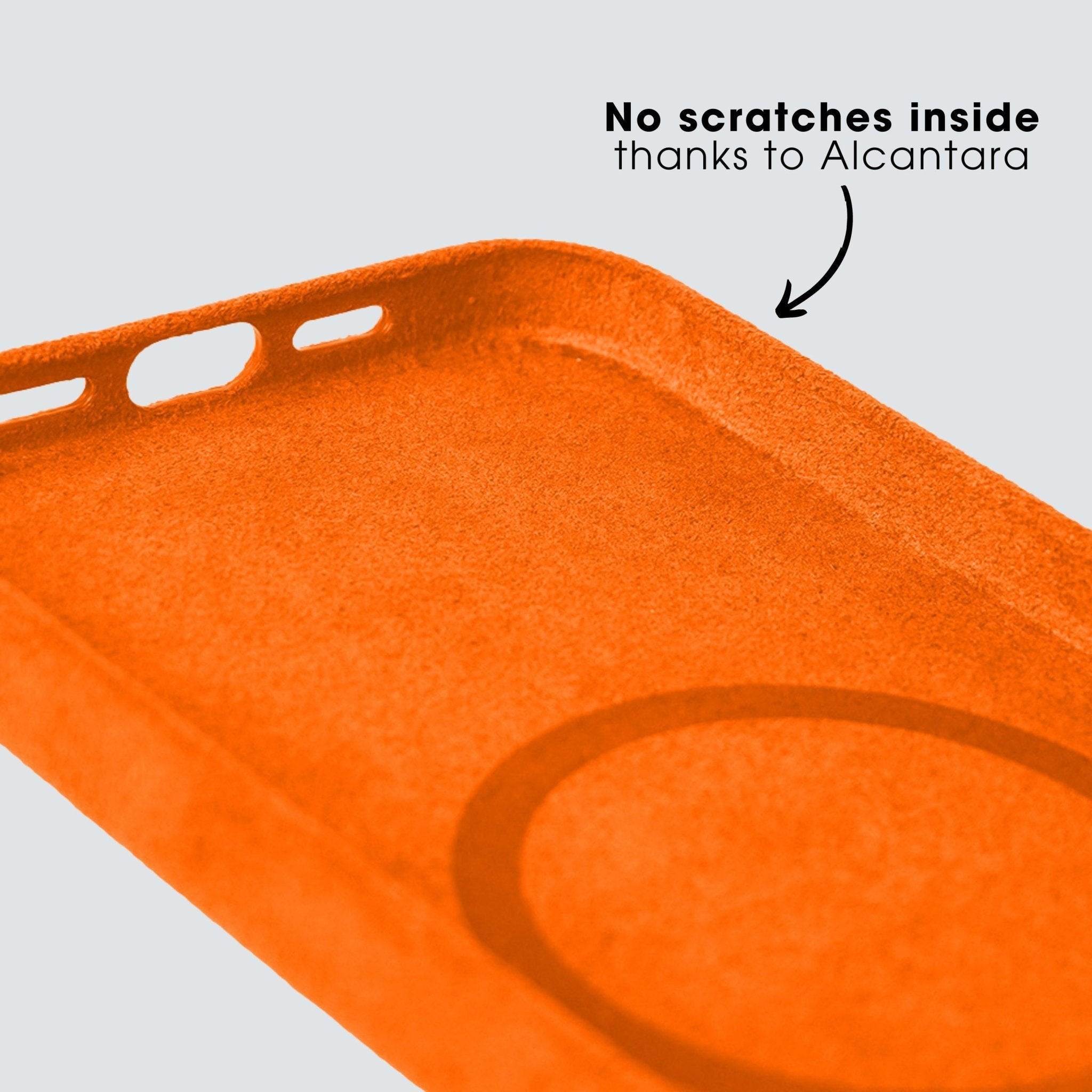 iPhone 12 Pro Max - Coque en Alcantara - Orange