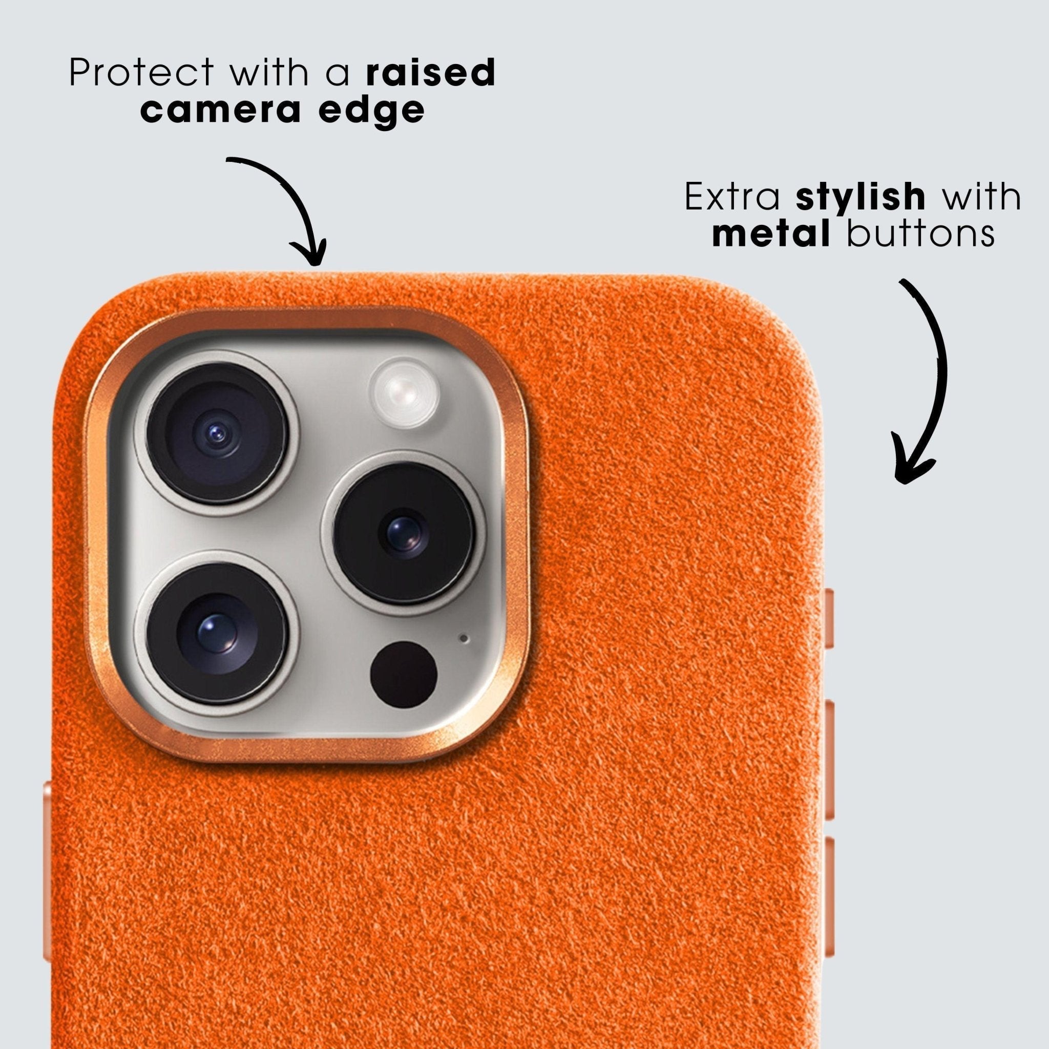 iPhone 13 Pro Max - Coque en Alcantara - Orange