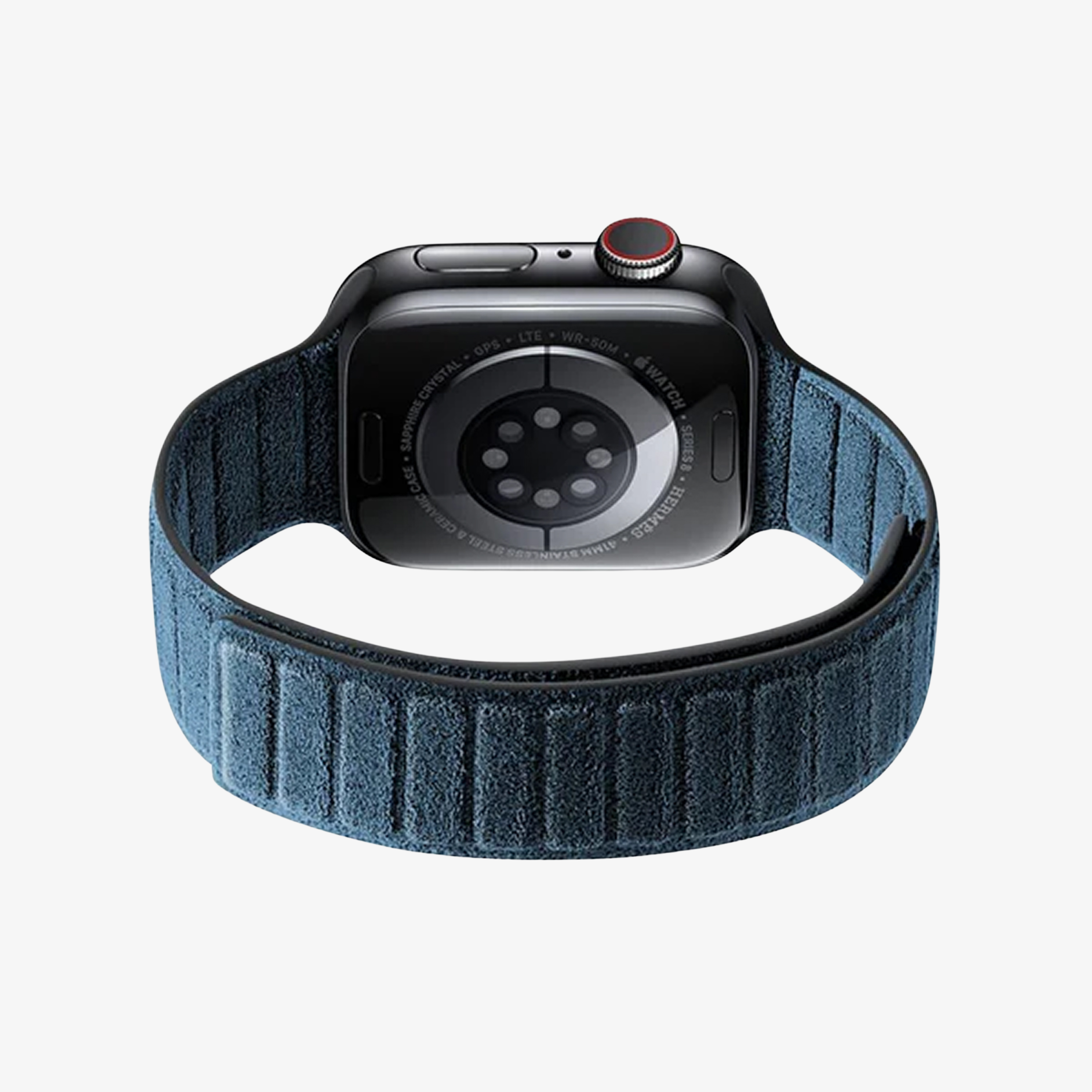 Bracelet Apple Watch en Alcantara - Bleu océan - 42/44/45/46 mm & Ultra (49 mm)