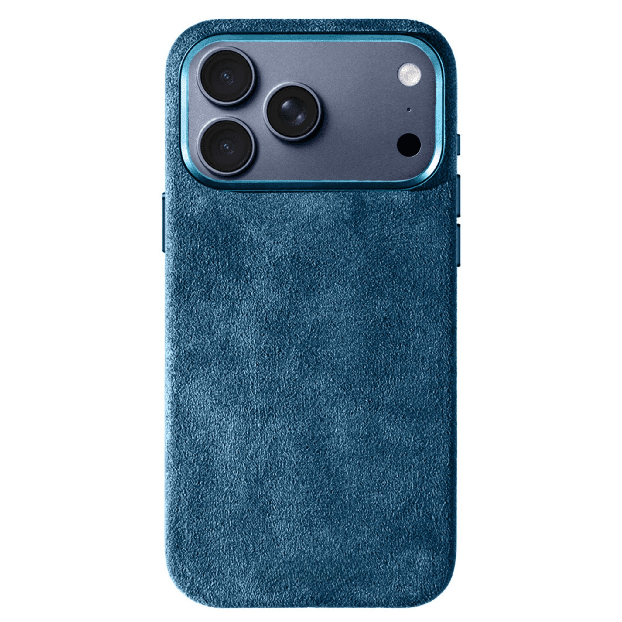 iPhone 17 Pro Max - Coque en Alcantara - Bleu océan