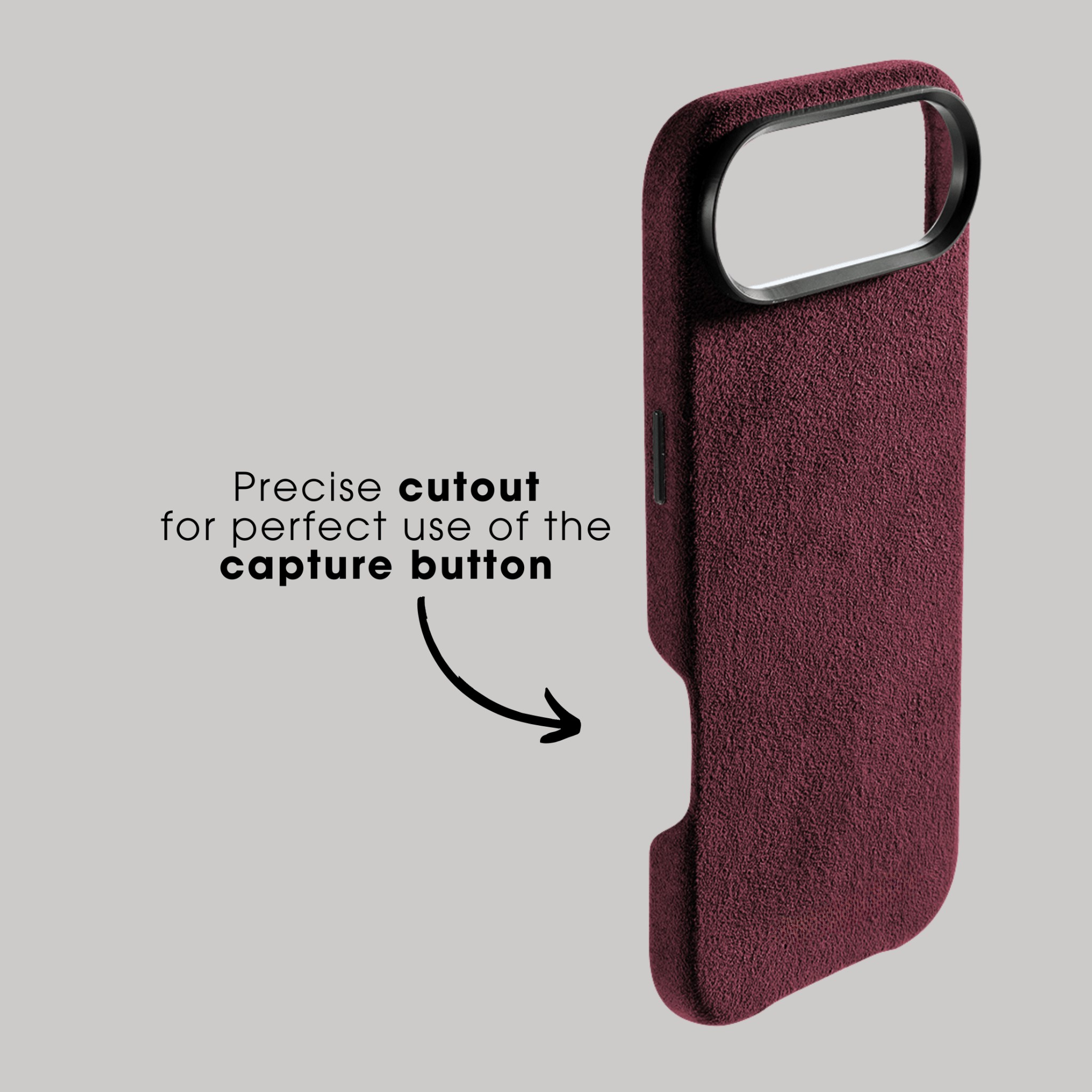 iPhone 17 Air - Coque Alcantara - Rouge Bordeaux