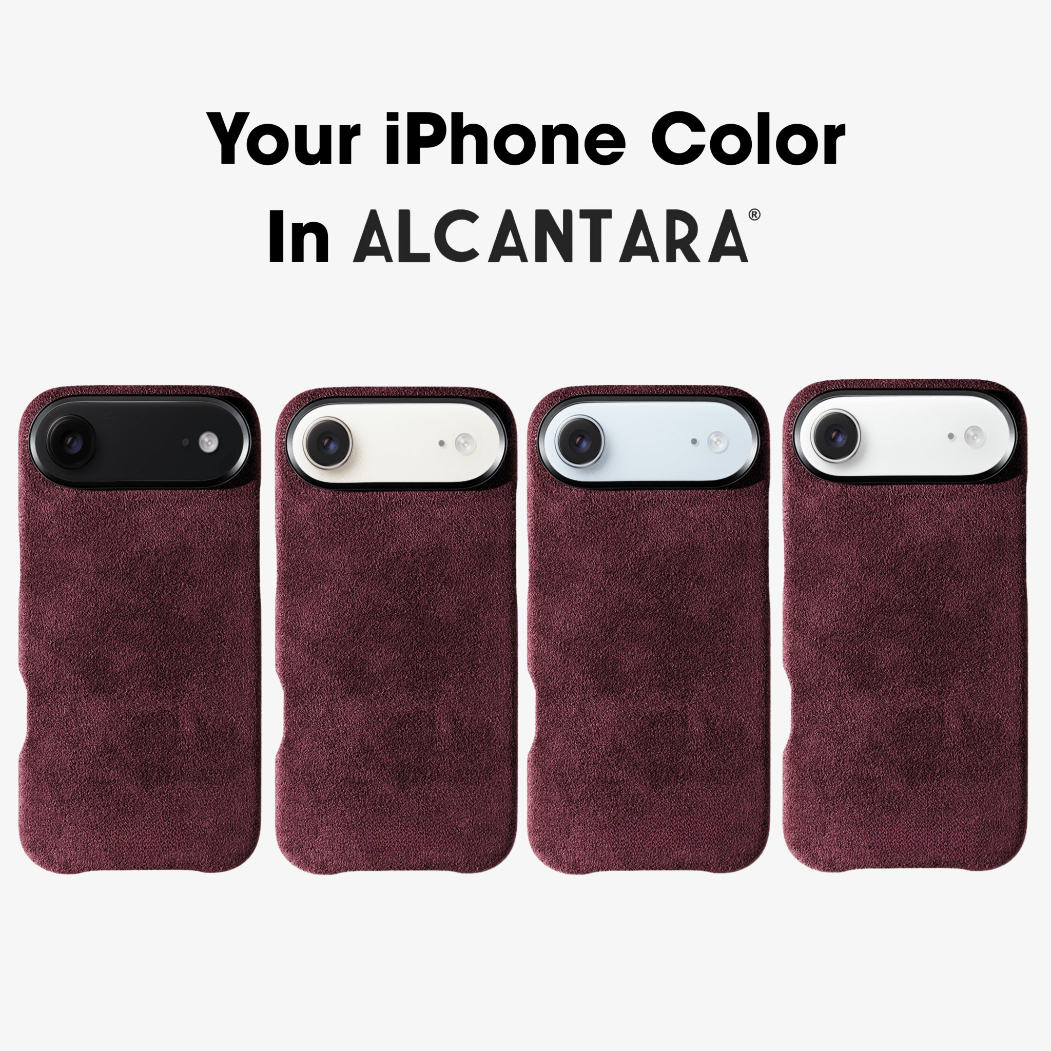 iPhone 17 Air - Coque Alcantara - Rouge Bordeaux
