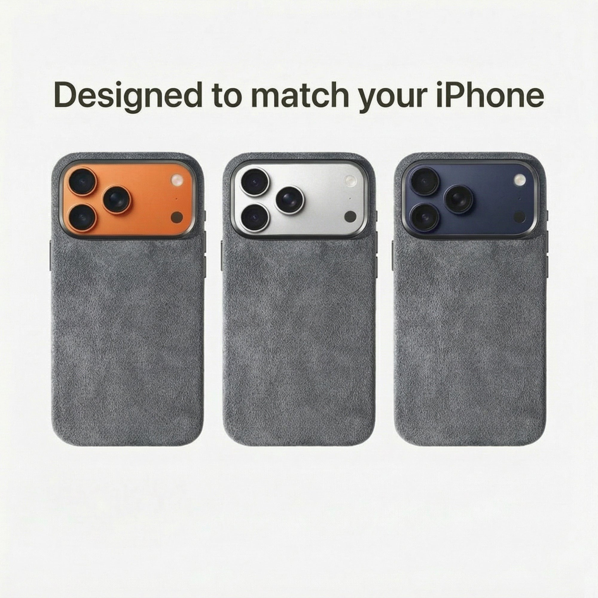 iPhone 17 Pro - Coque en Alcantara - Gris Nardo
