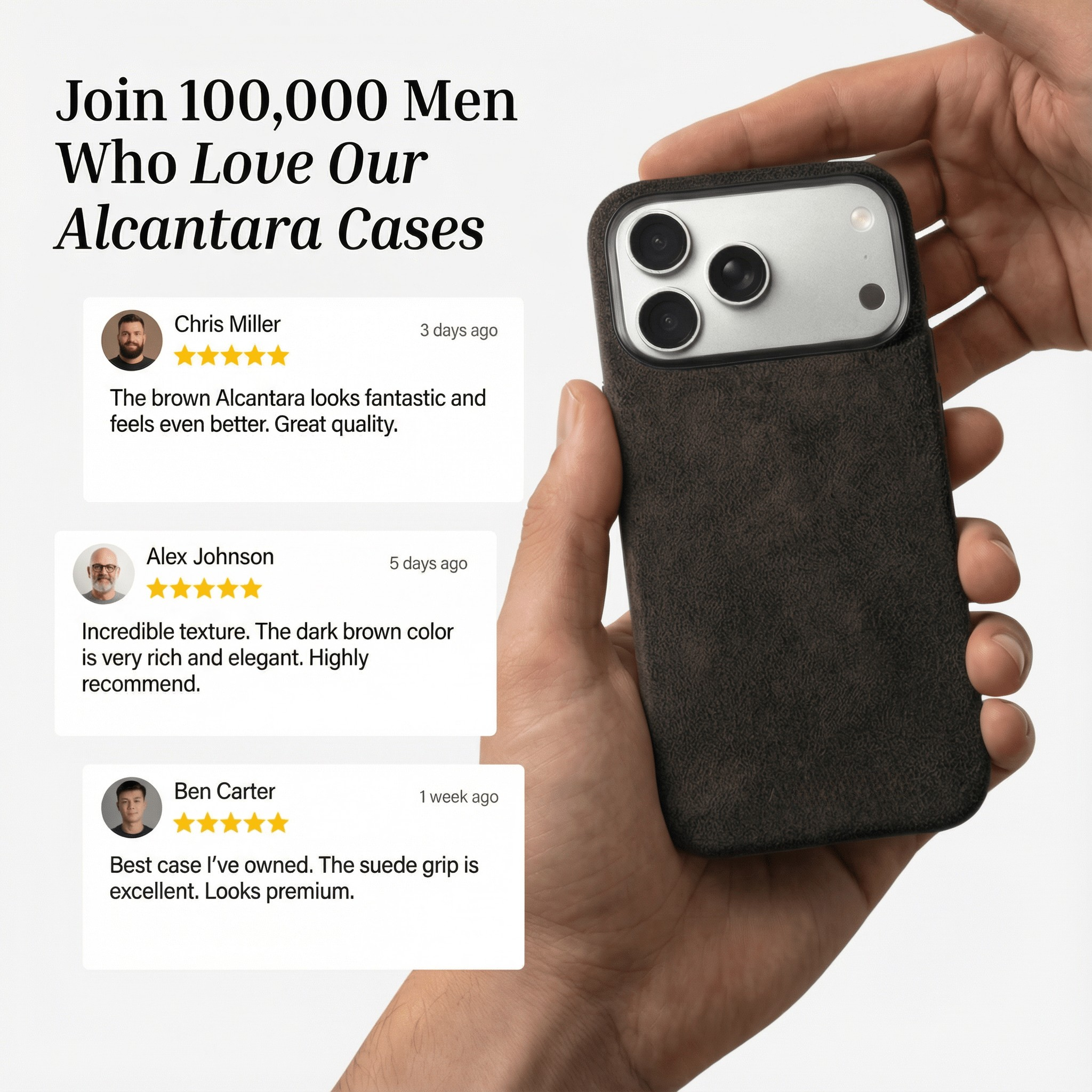 iPhone 17 Pro - Coque Alcantara - Marron chocolat