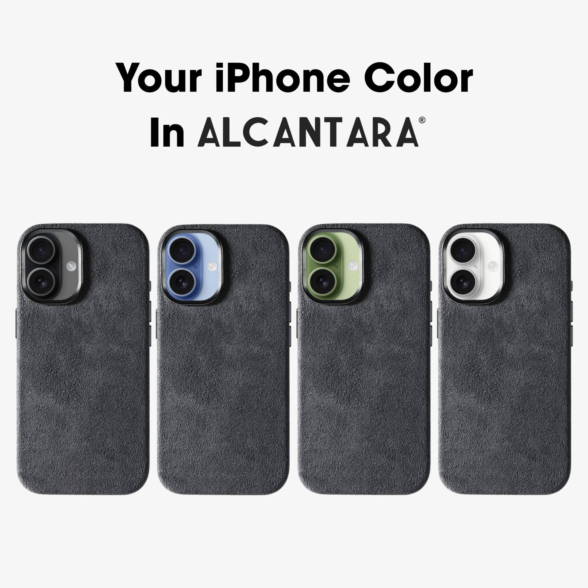 iPhone 17 - Coque en Alcantara - Gris sidéral
