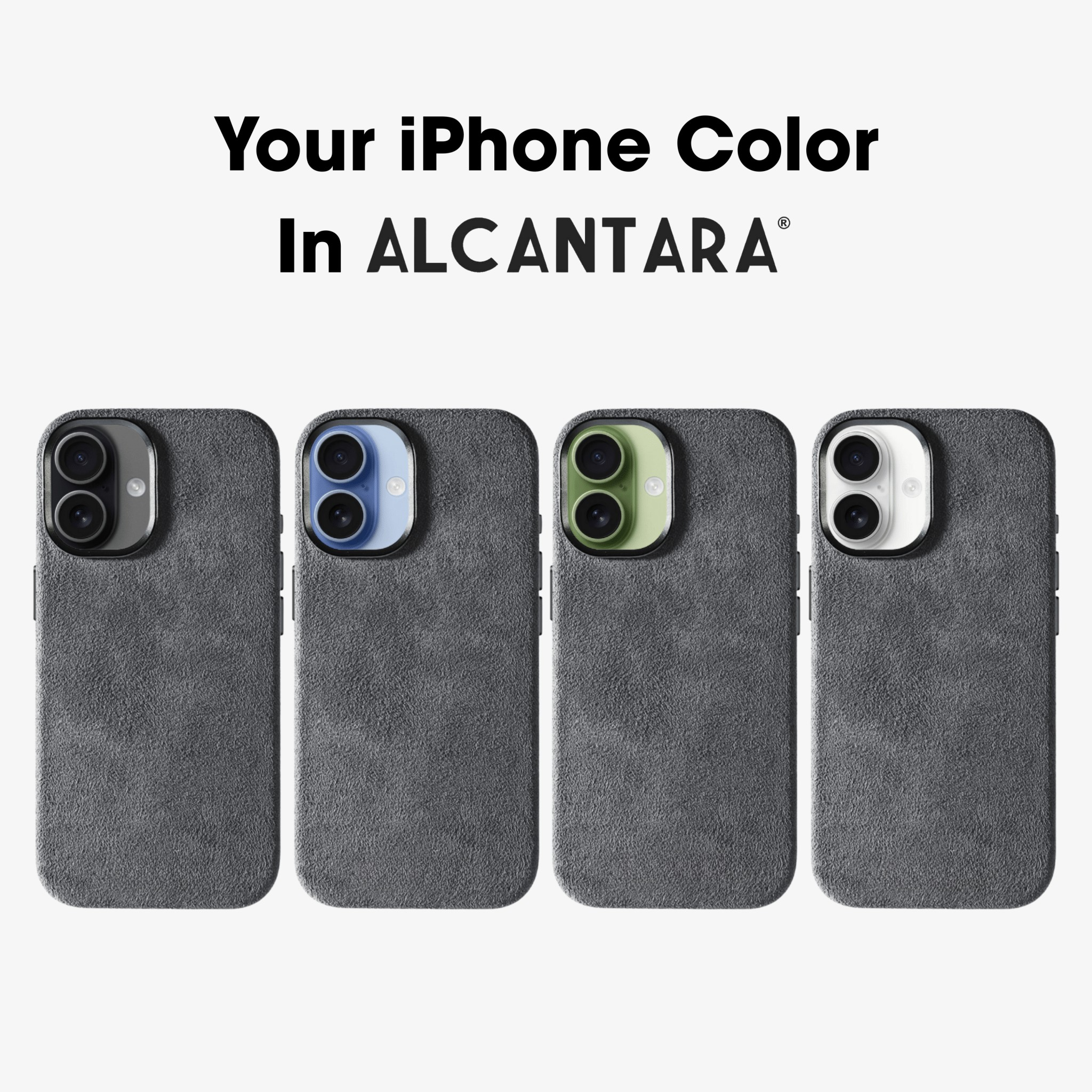iPhone 17 - Coque en Alcantara - Gris Nardo