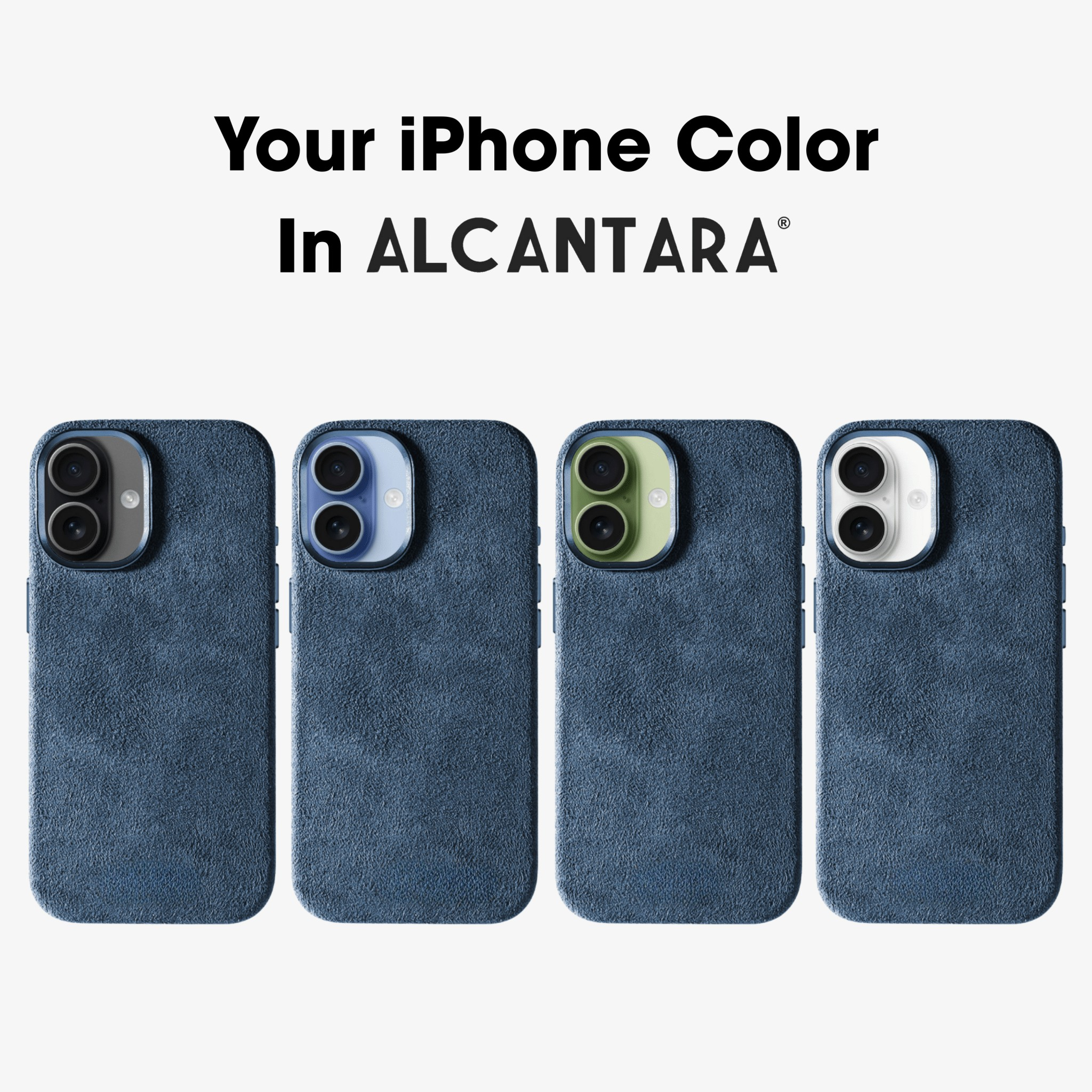 iPhone 17 - Coque Alcantara - Bleu Océan