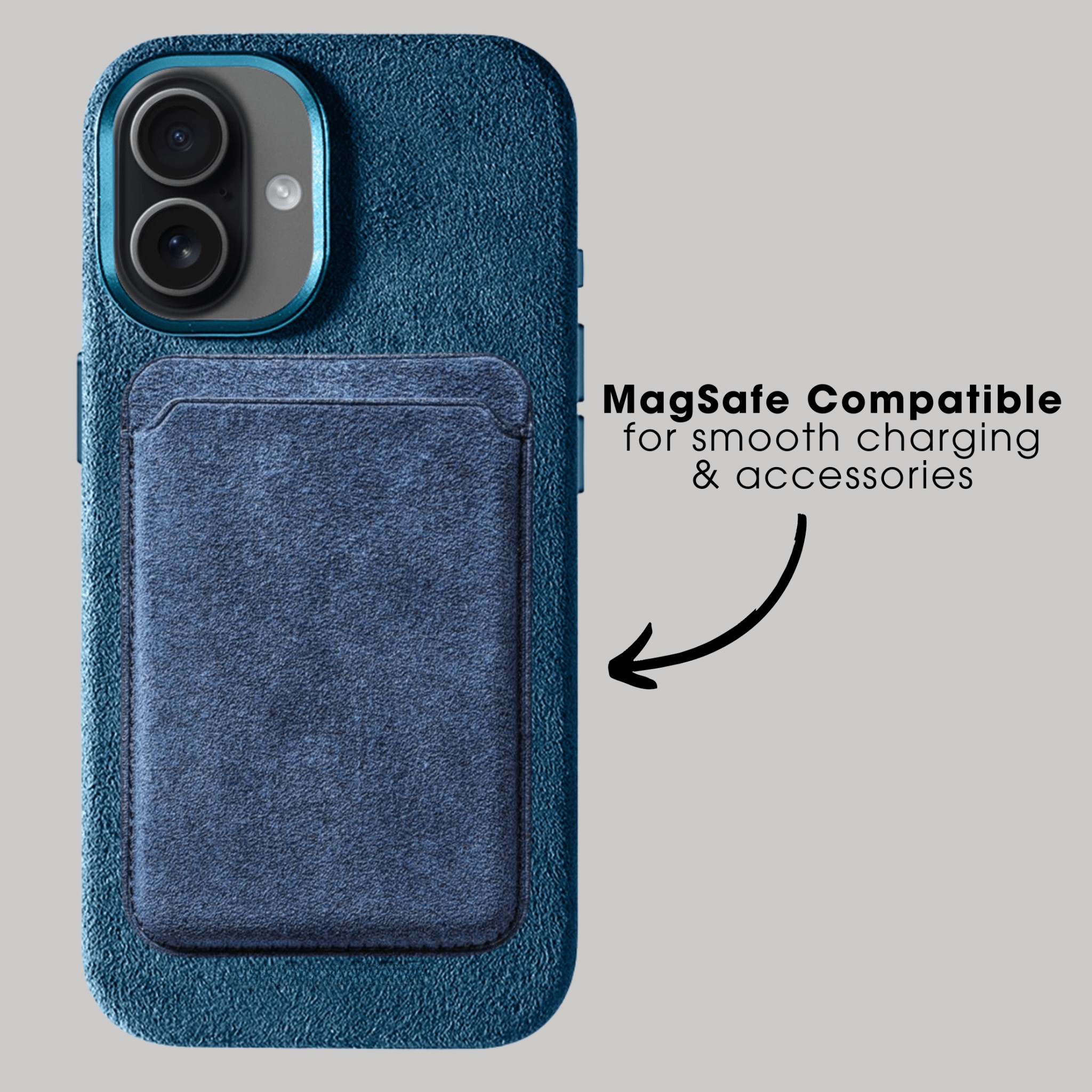 iPhone 17 - Coque Alcantara - Bleu Océan