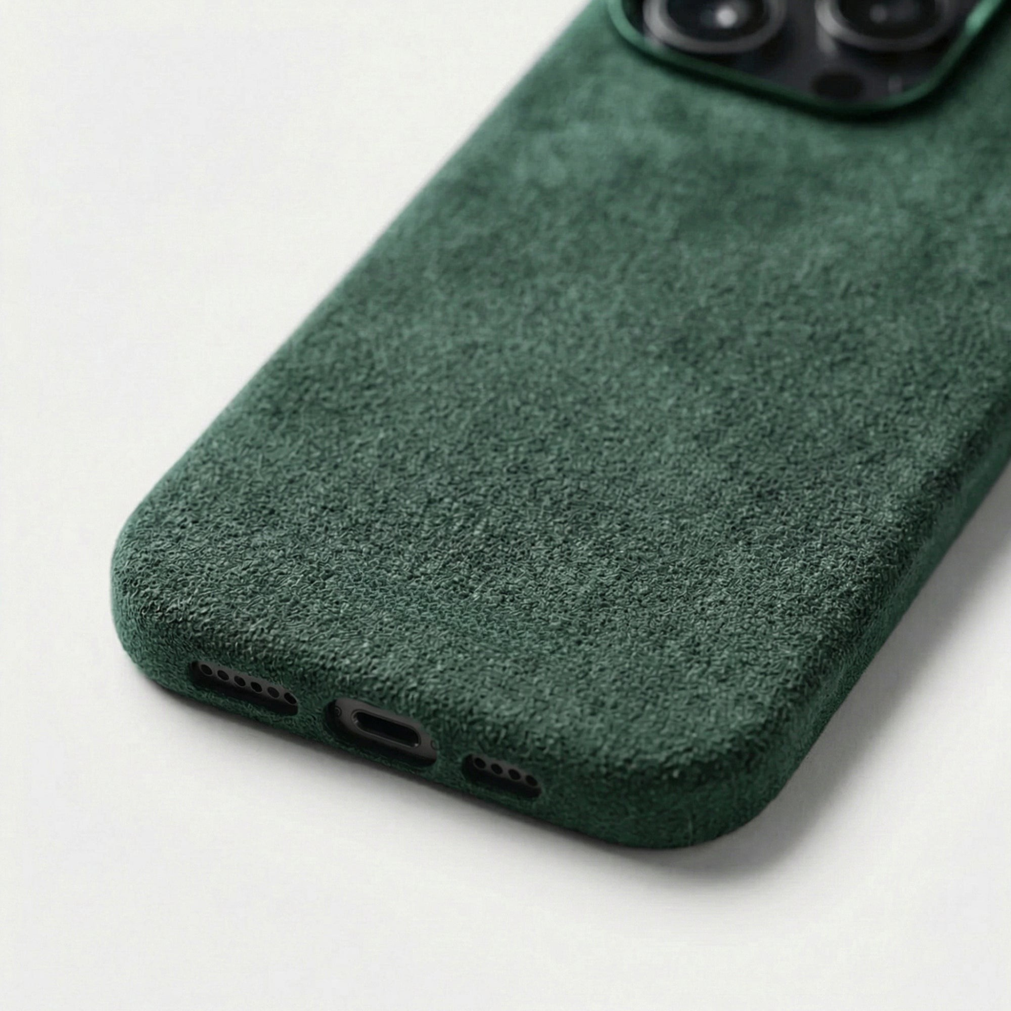 iPhone 16 Pro Max - Coque en Alcantara - Vert Minuit