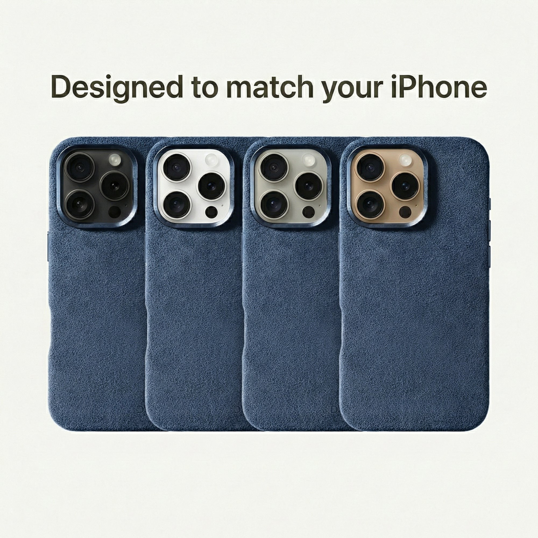 iPhone 16 Pro Max - Coque Alcantara - Bleu océan