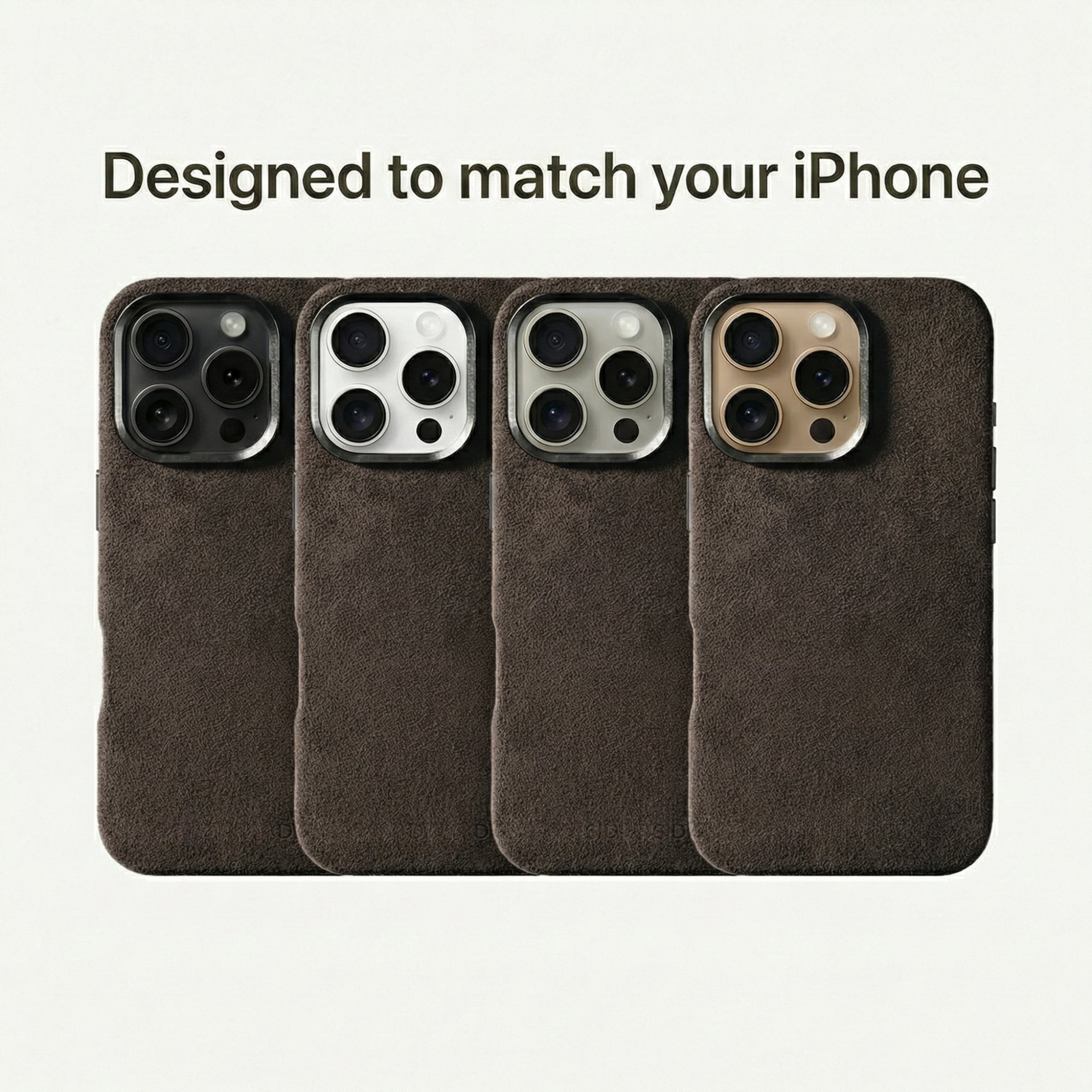 iPhone 16 Pro Max - Coque en Alcantara - Marron chocolat