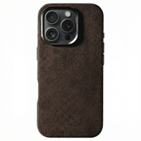 iPhone 16 Pro Max - Coque en Alcantara - Marron chocolat