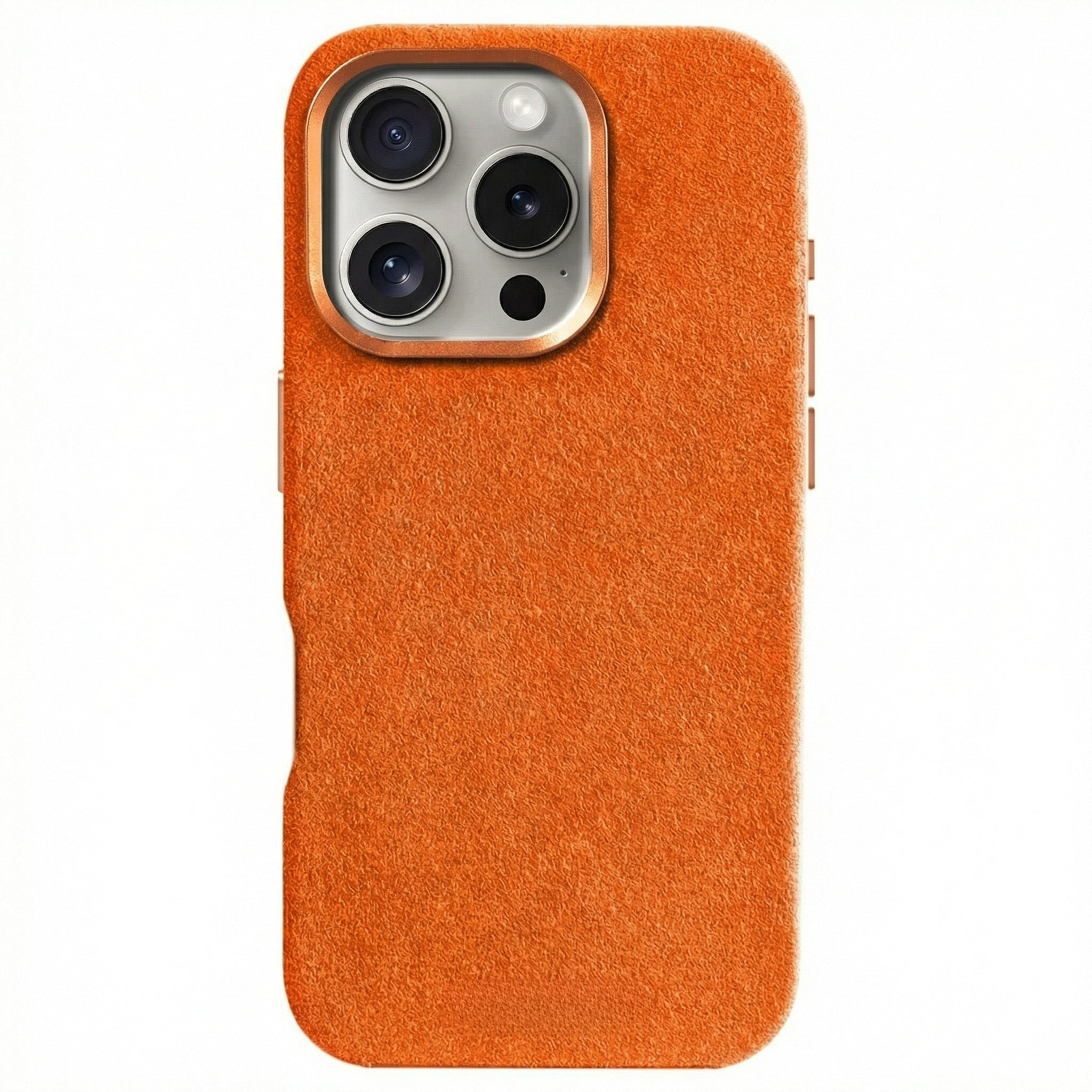 iPhone 16 Pro Max - Coque en Alcantara - Orange