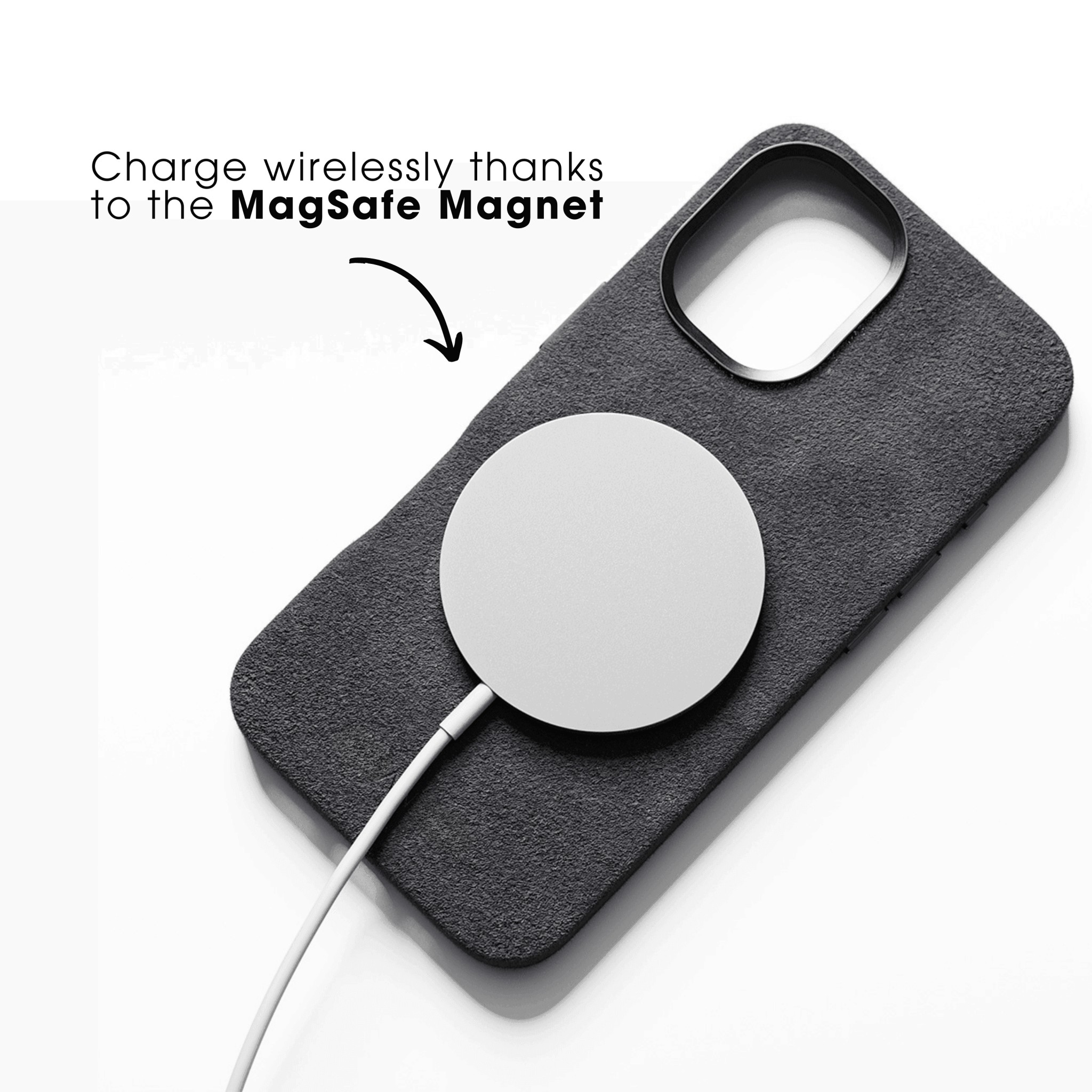 iPhone 16 Plus - Coque en Alcantara - Gris sidéral