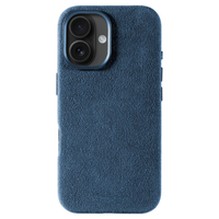 iPhone 16 Plus - Coque en Alcantara - Bleu océan