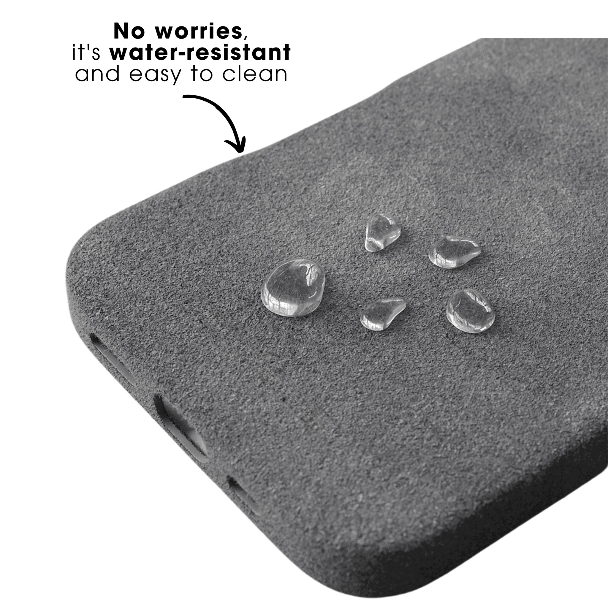 iPhone 16 - Coque en Alcantara - Gris Nardo