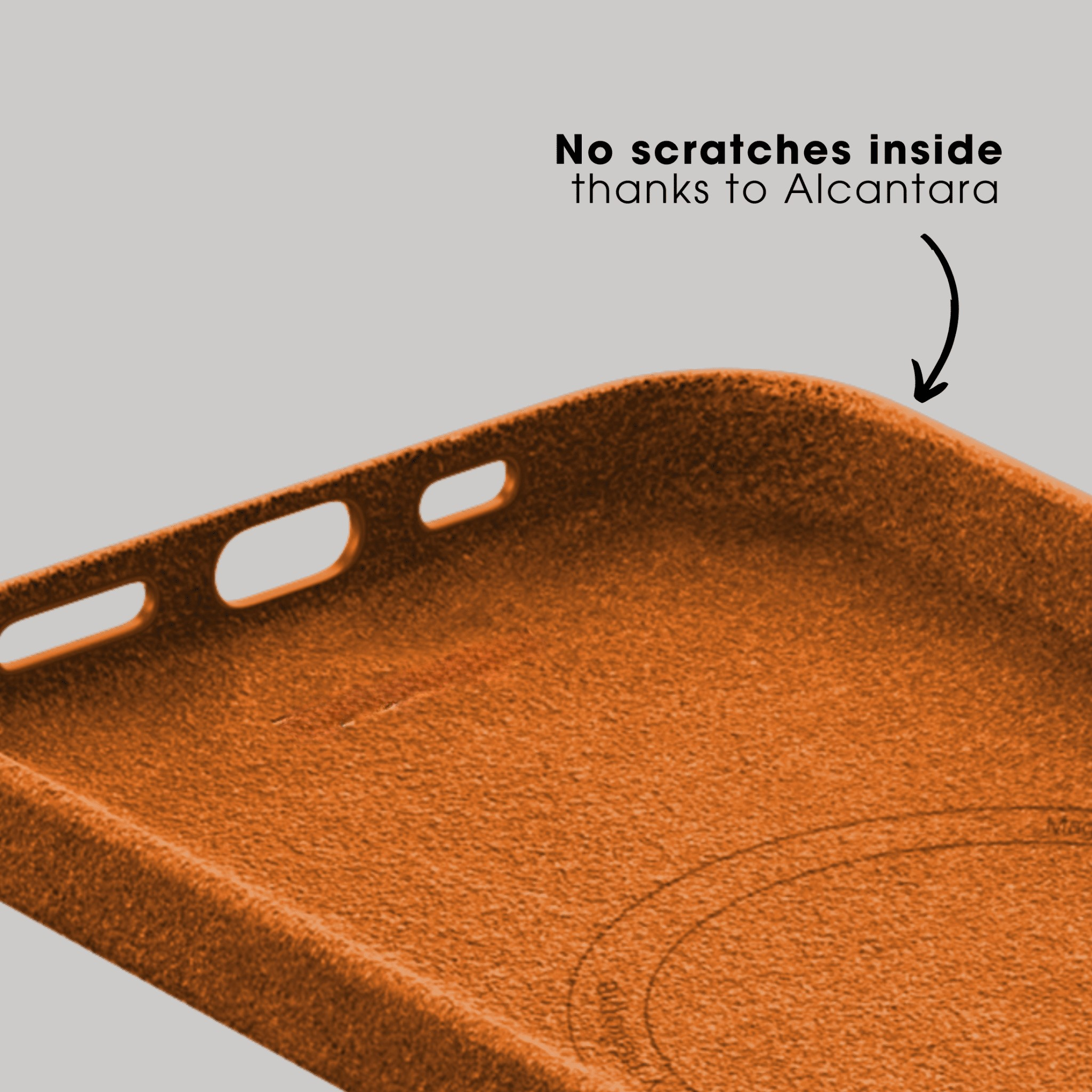 iPhone 15 Pro Max - Coque Alcantara - Orange